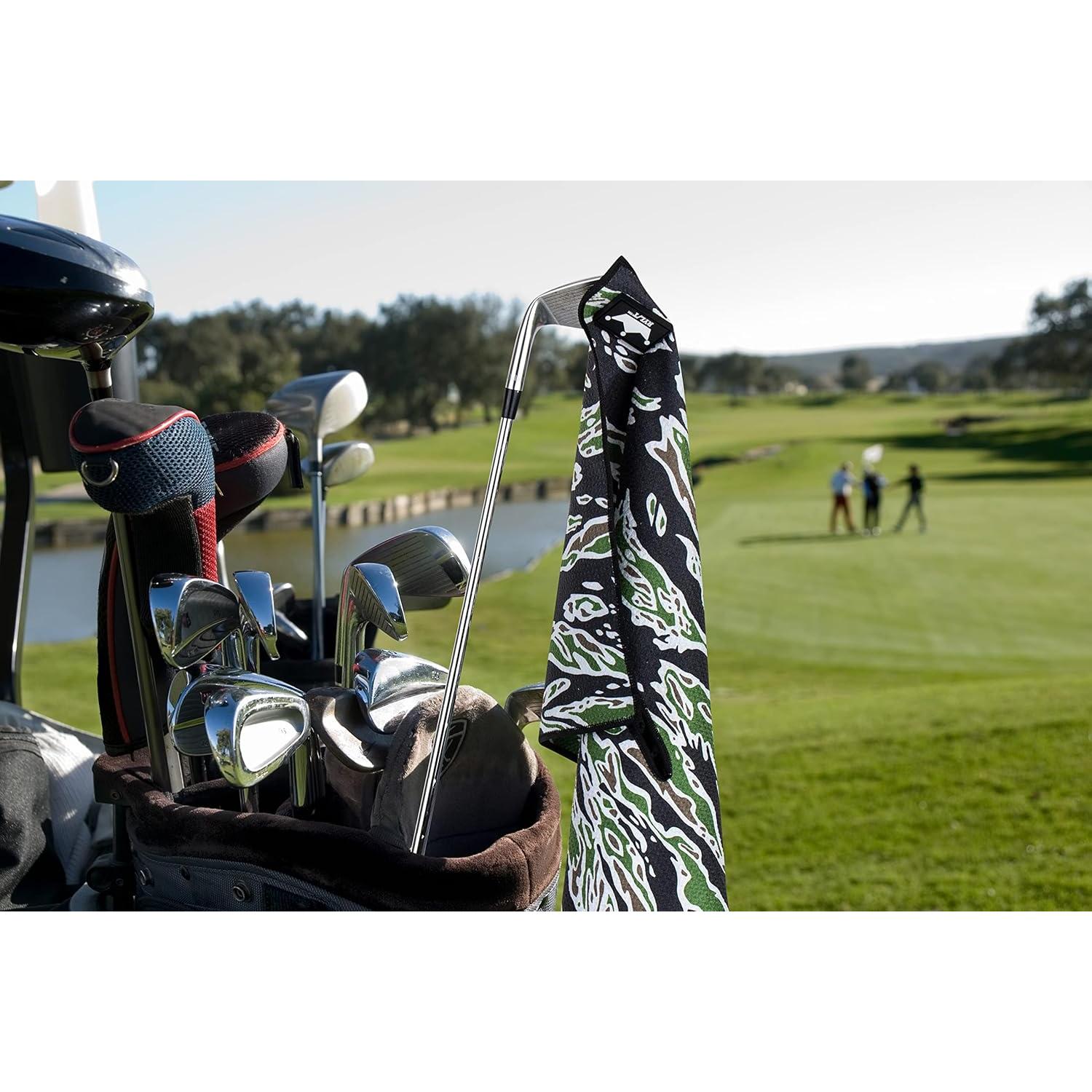 Toalla de Golf Magnética RYL/T Microfibra 55.88x35.56cm Camo Tigre