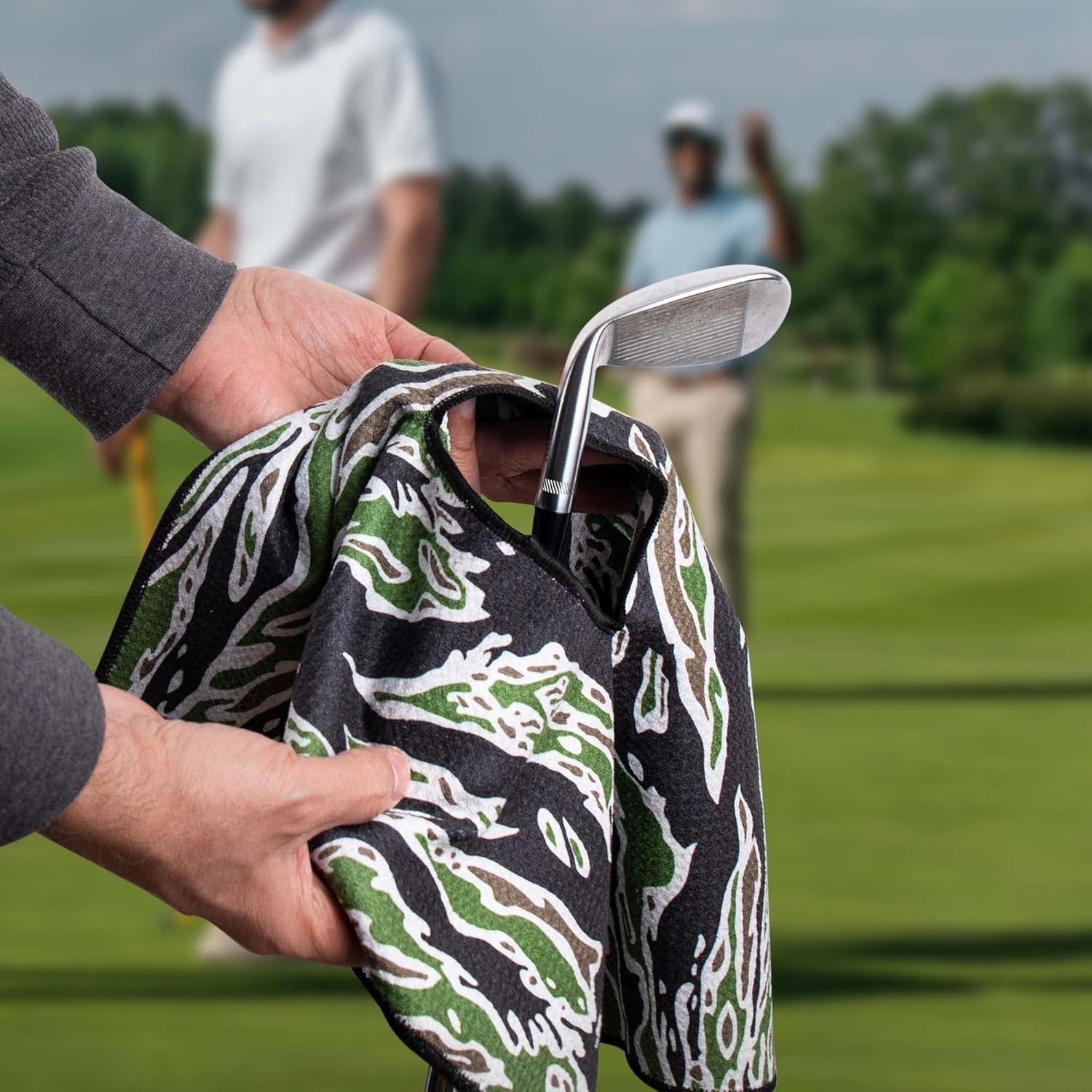 Toalla de Golf Magnética RYL/T Microfibra 55.88x35.56cm Camo Tigre
