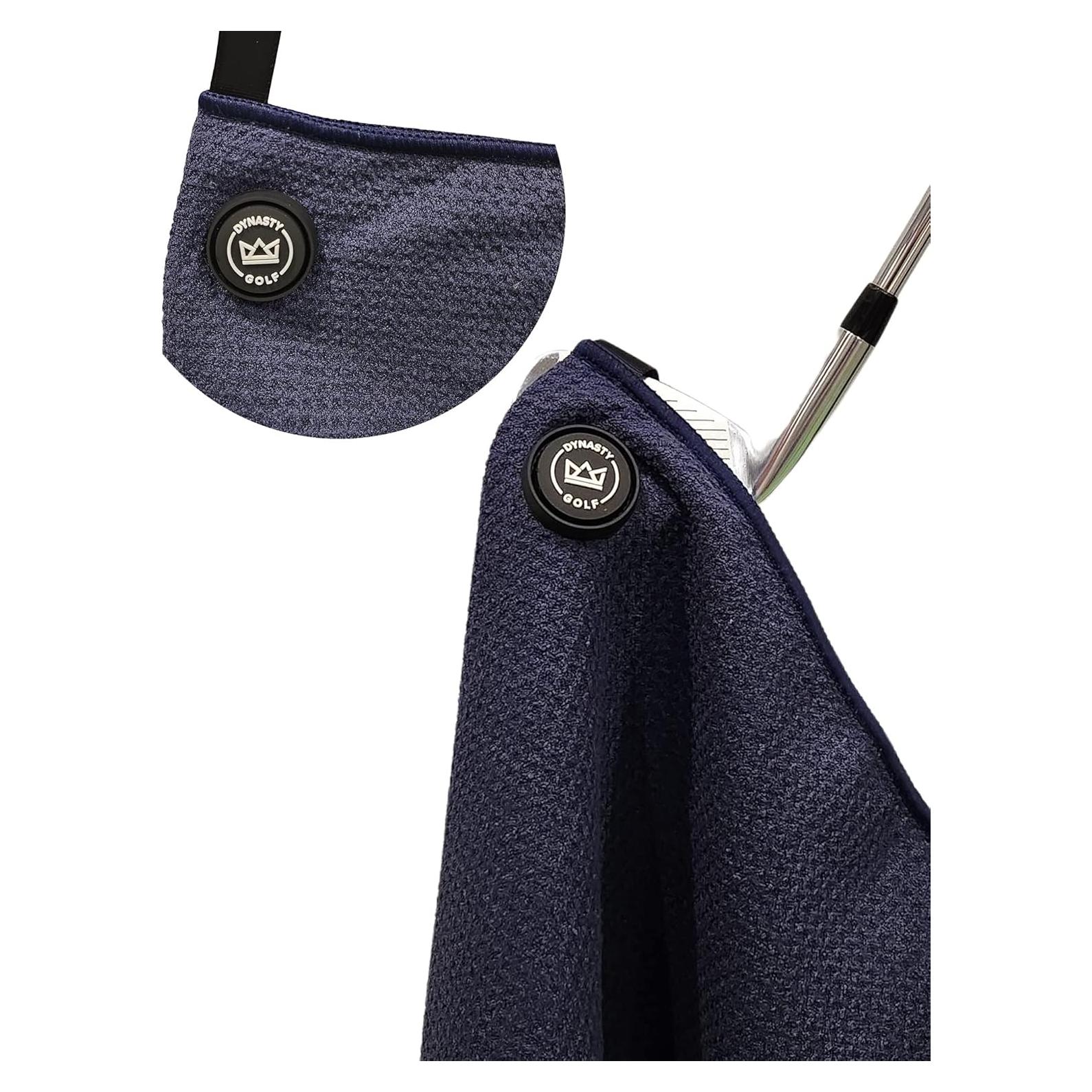 Toalla de Golf Magnética Dynasty Golf Microfibra Azul 43x31cm