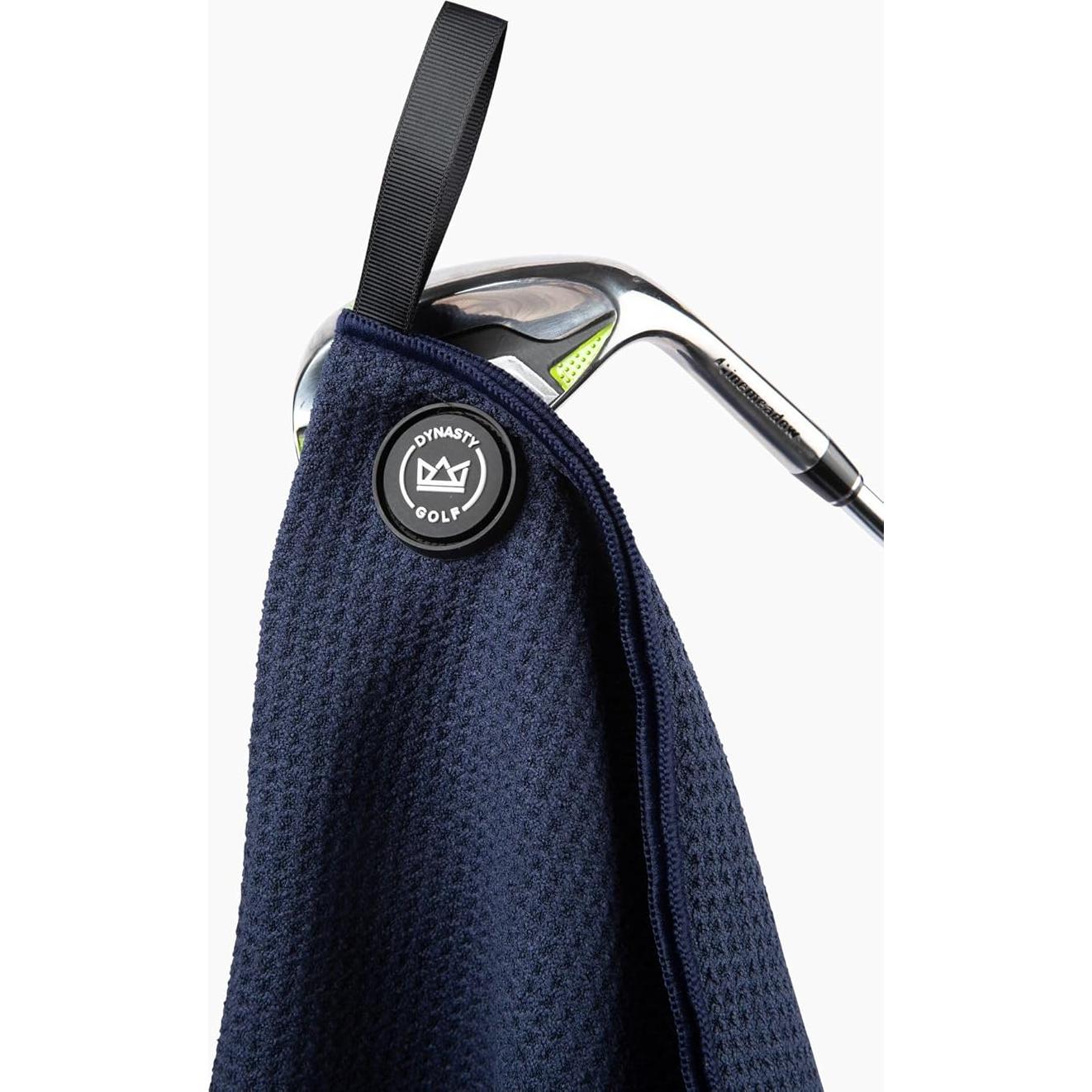 Toalla de Golf Magnética Dynasty Golf Microfibra Azul 43x31cm