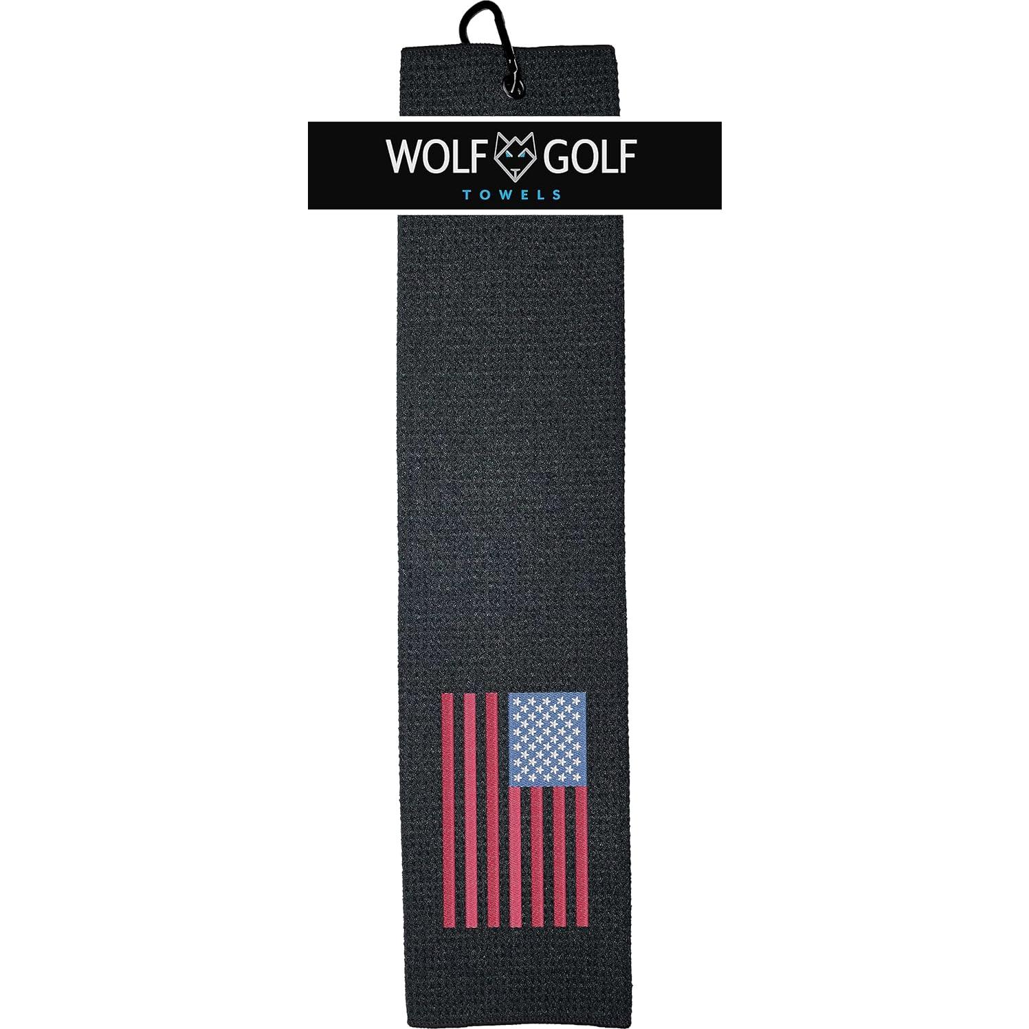 Toalla de Golf Wolf - Microfibra 60x40 cm - Bordada USA