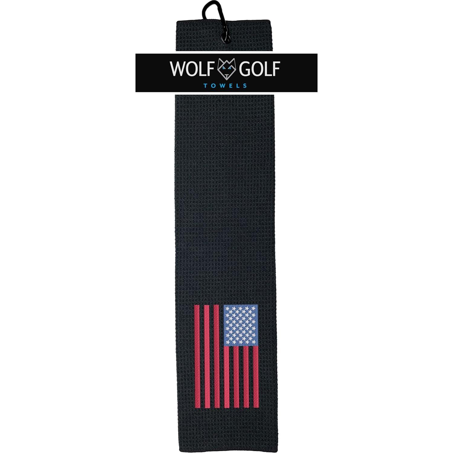 Toalla de Golf Wolf - Microfibra 60x40 cm - Bordada USA