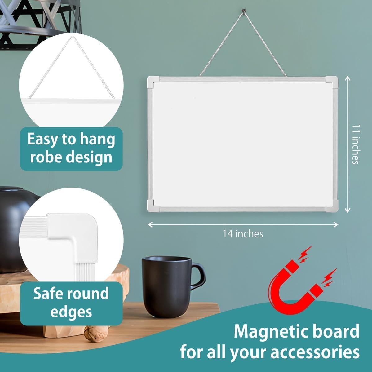 Tablero de Borrado en Seco EXTRIC 28 x 36 cm Doble Cara Magnético