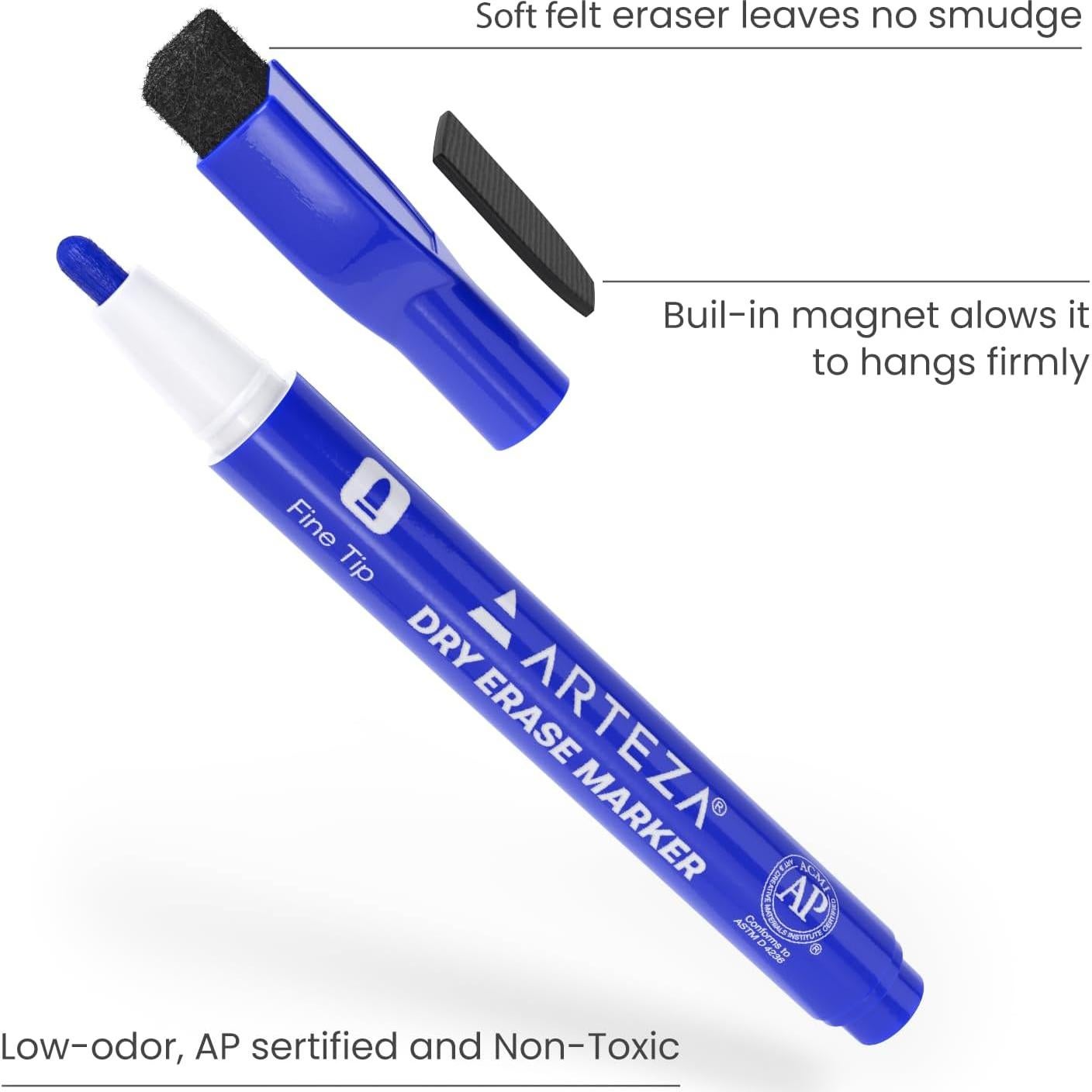 Marcadores Magnéticos ARTEZA 60 Piezas Punta Fina Multicolor