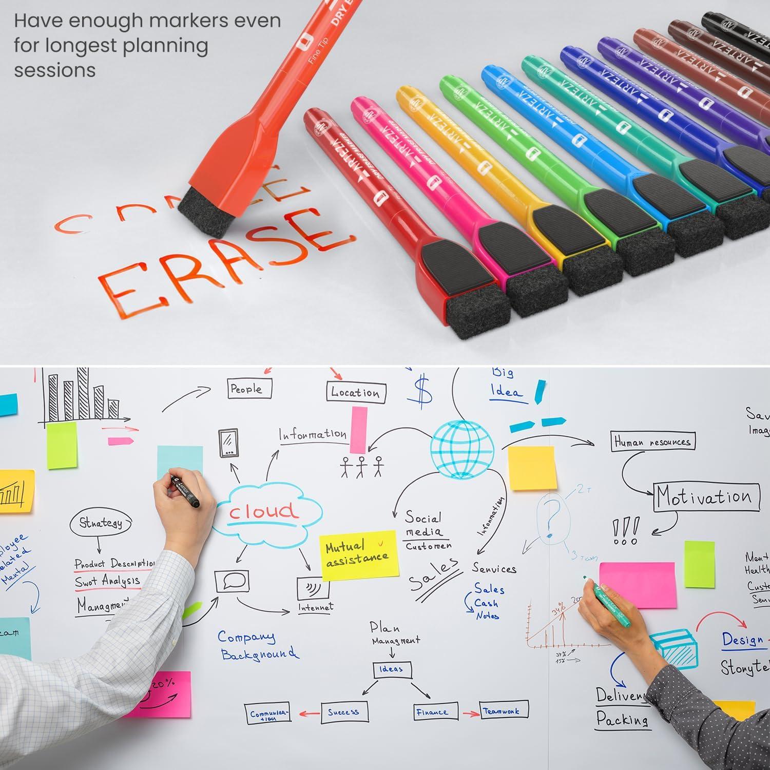 Marcadores Magnéticos ARTEZA 60 Piezas Punta Fina Multicolor