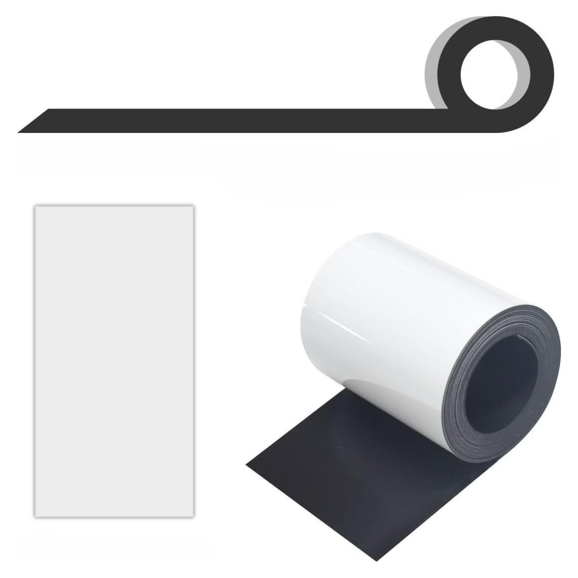 Tiras Magnéticas Borrables en Seco Yamsop 0.91m x 7.62m Blancas