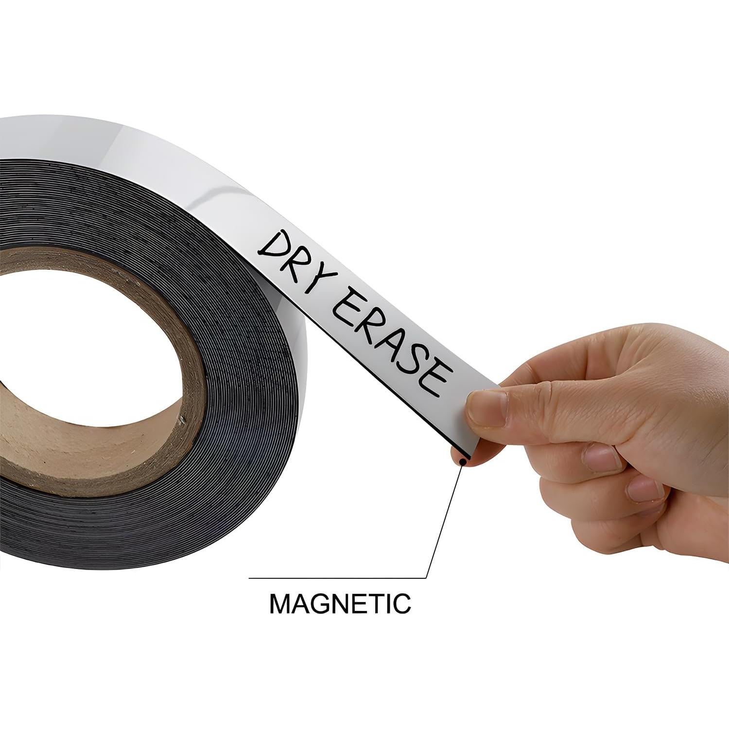 Tiras Magnéticas Borrables en Seco Yamsop 0.91m x 7.62m Blancas