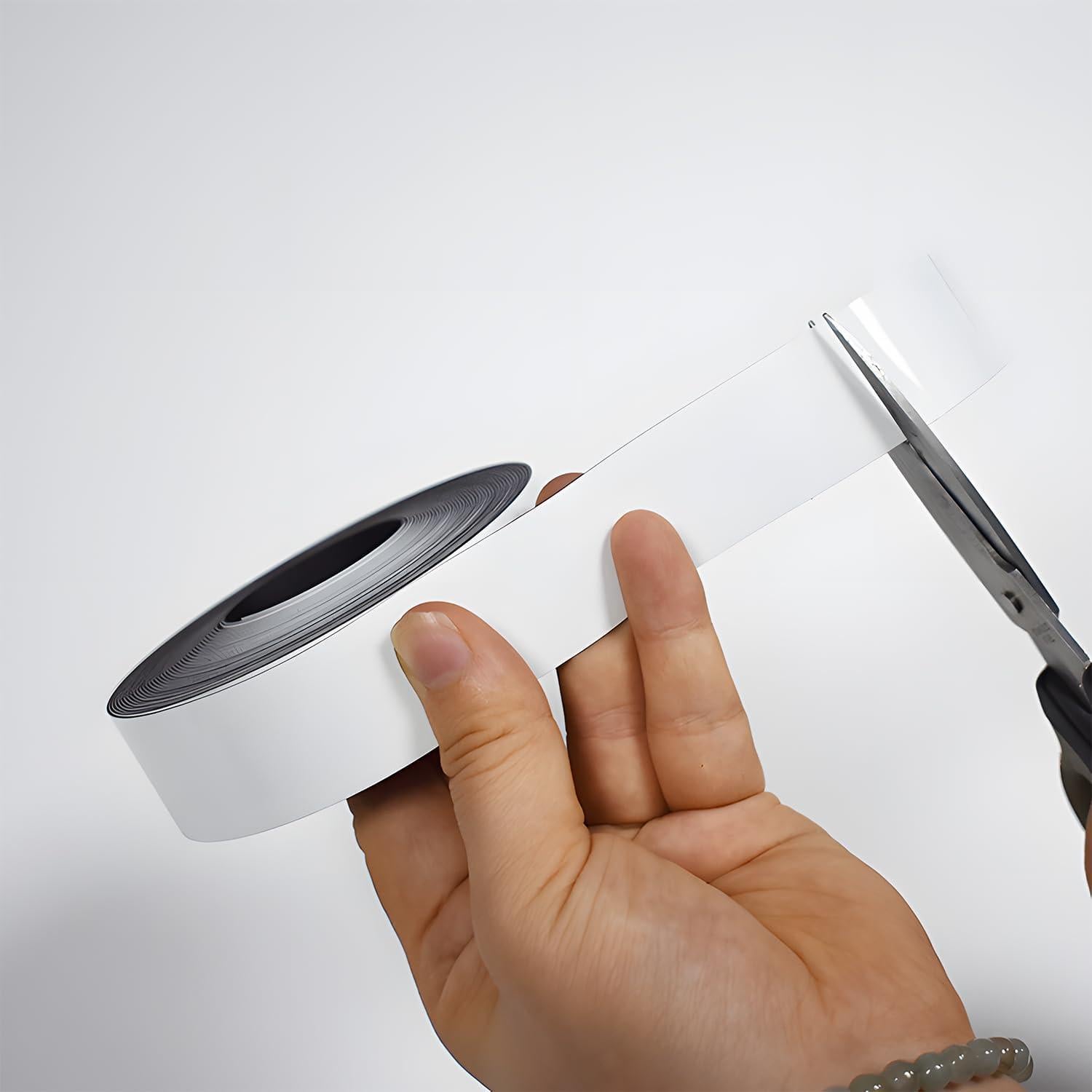 Tiras Magnéticas Borrables en Seco Yamsop 0.91m x 7.62m Blancas