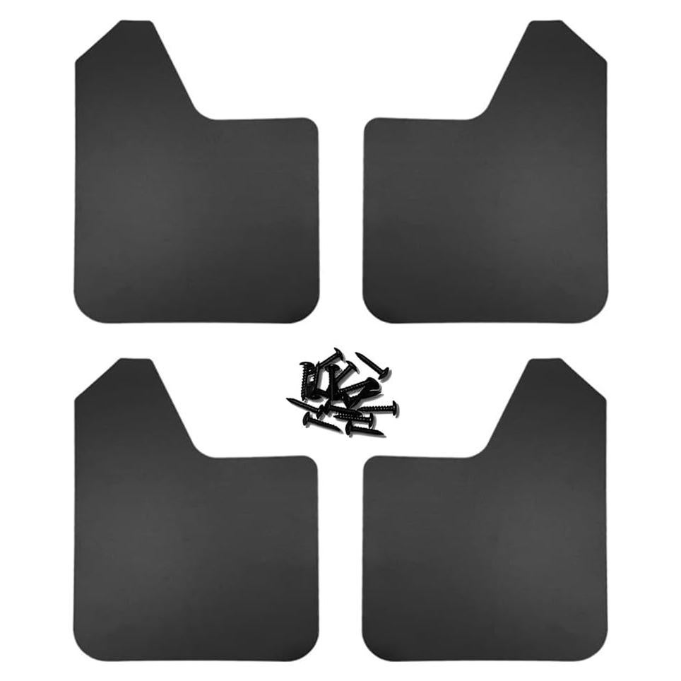 Juego de 4 Guardabarros Universales Moioee para Auto Negro