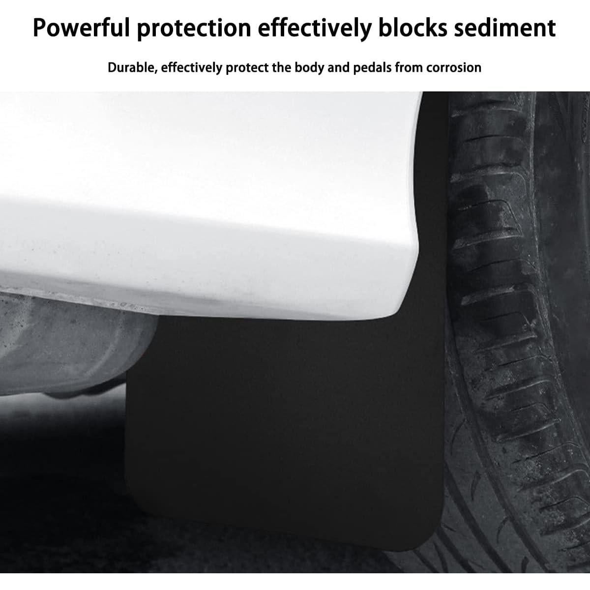 Juego de 4 Guardabarros Universales Moioee para Auto Negro