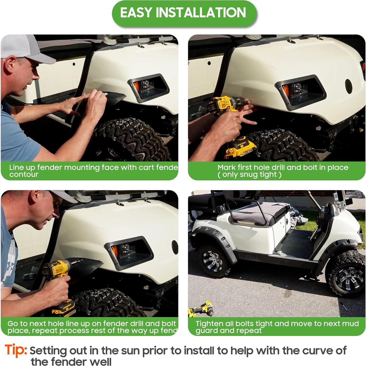 Guardabarros 10L0L para Carro de Golf EZGO TXT 1998-2013