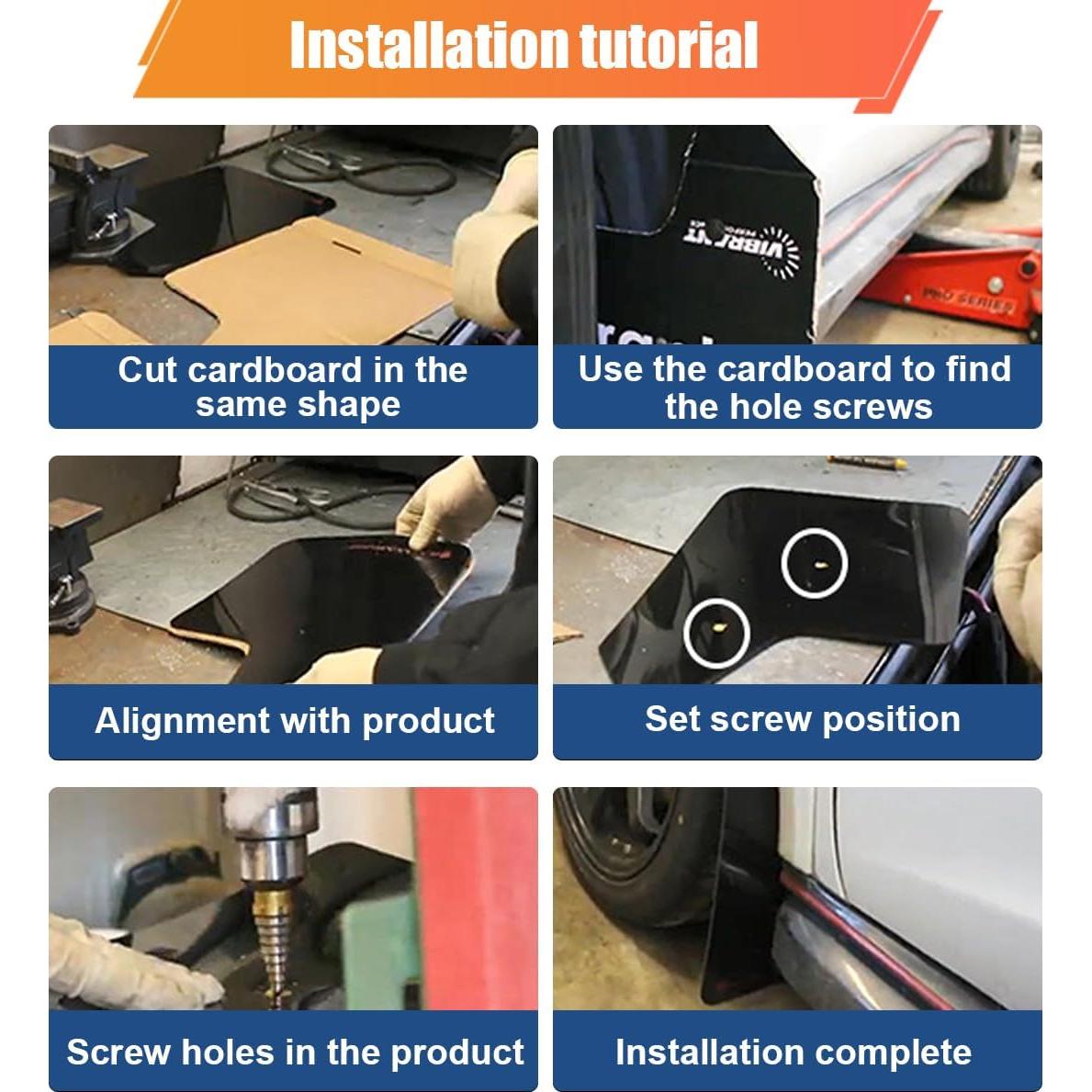 Guardabarros Universales ZIMISI para Automóvil 38.5x29.5cm Negro