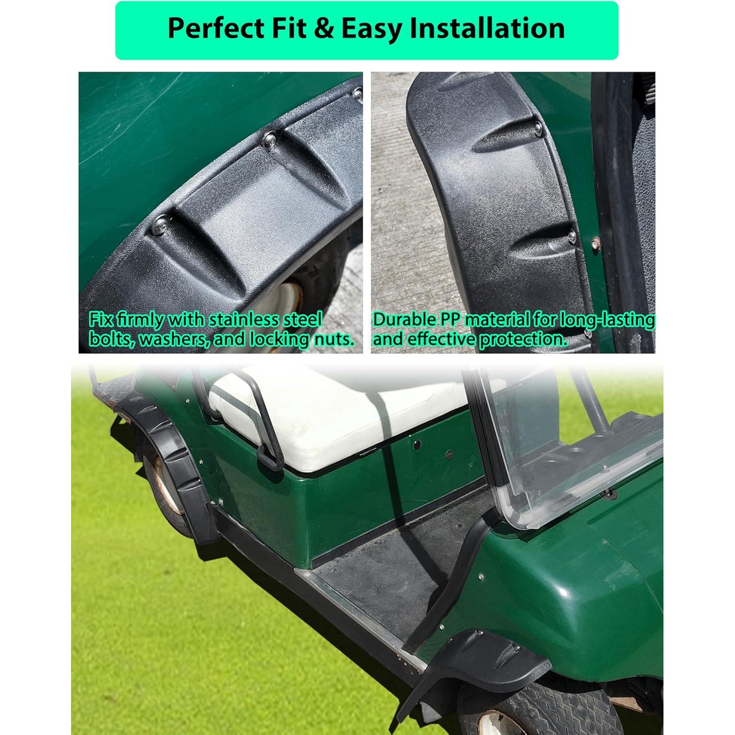 Guardabarros Delanteros y Traseros POKIAUTO para Carrito de Golf Yamaha G14 G16 G19 G20 G22 - Kit 4PCS