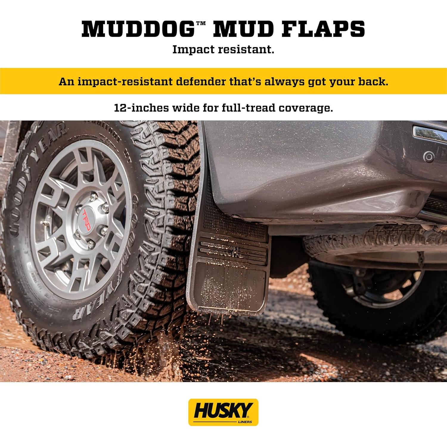 Guardabarros Delanteros de Goma Husky Liners 30.48 cm Negro
