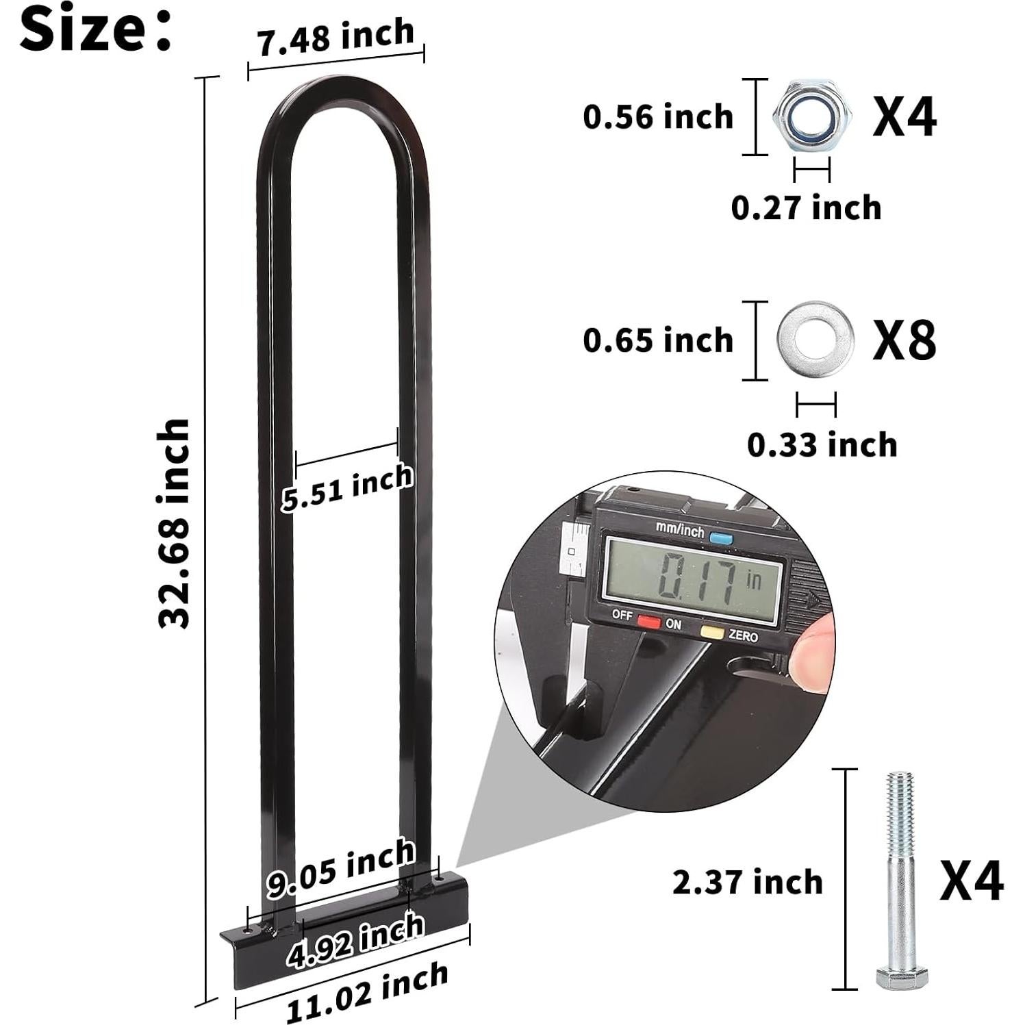 Barra de Agarre Trasera Universal 10L0L para Carritos de Golf