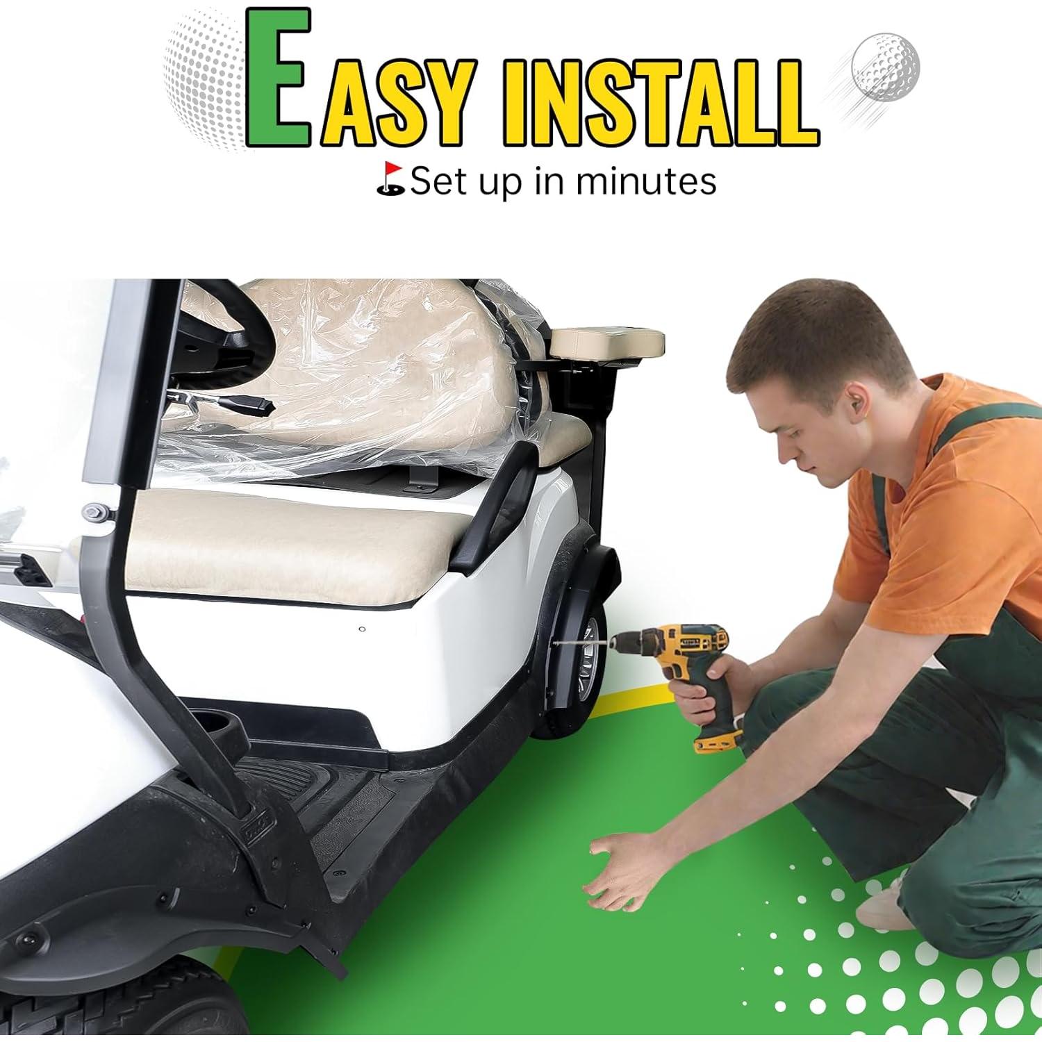 Guardabarros Negro CYOOYC para Carrito Golf Club Car Tempo 2017-2025