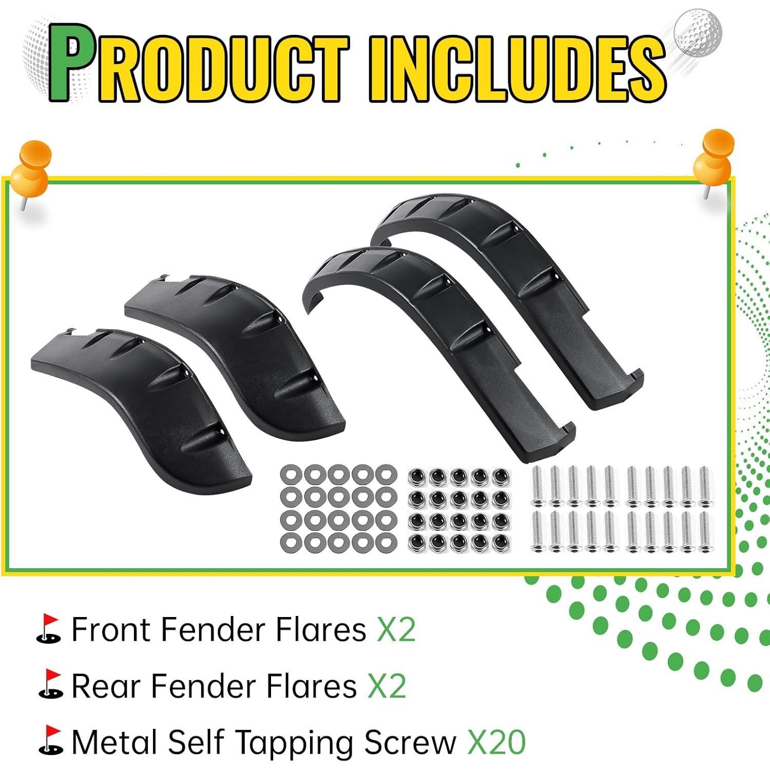 Extensiones de Guardabarros Yamaha G14 G16 G19 G20 G22 - 4PCS