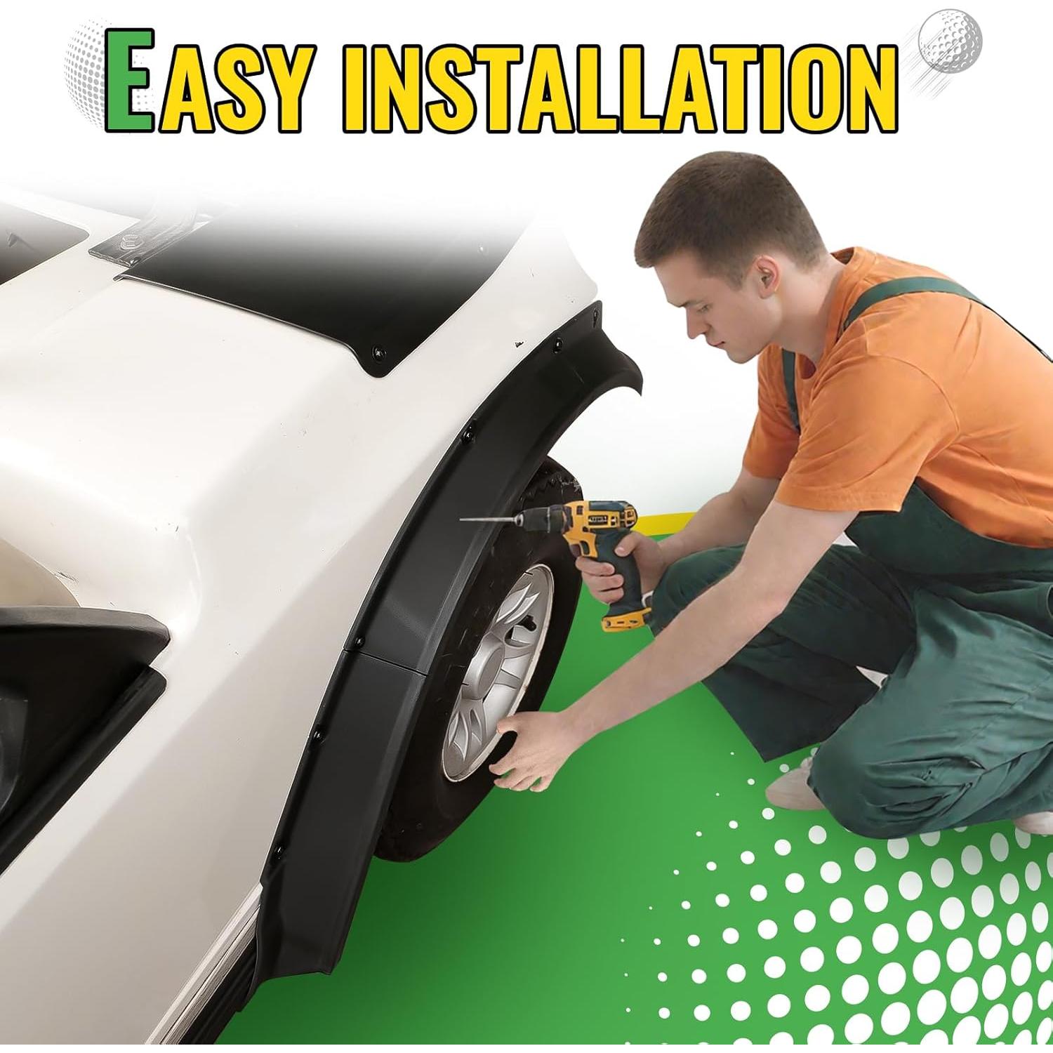 Guardabarros Delanteros y Traseros CYOOYC para Club Car DS 1993-2025