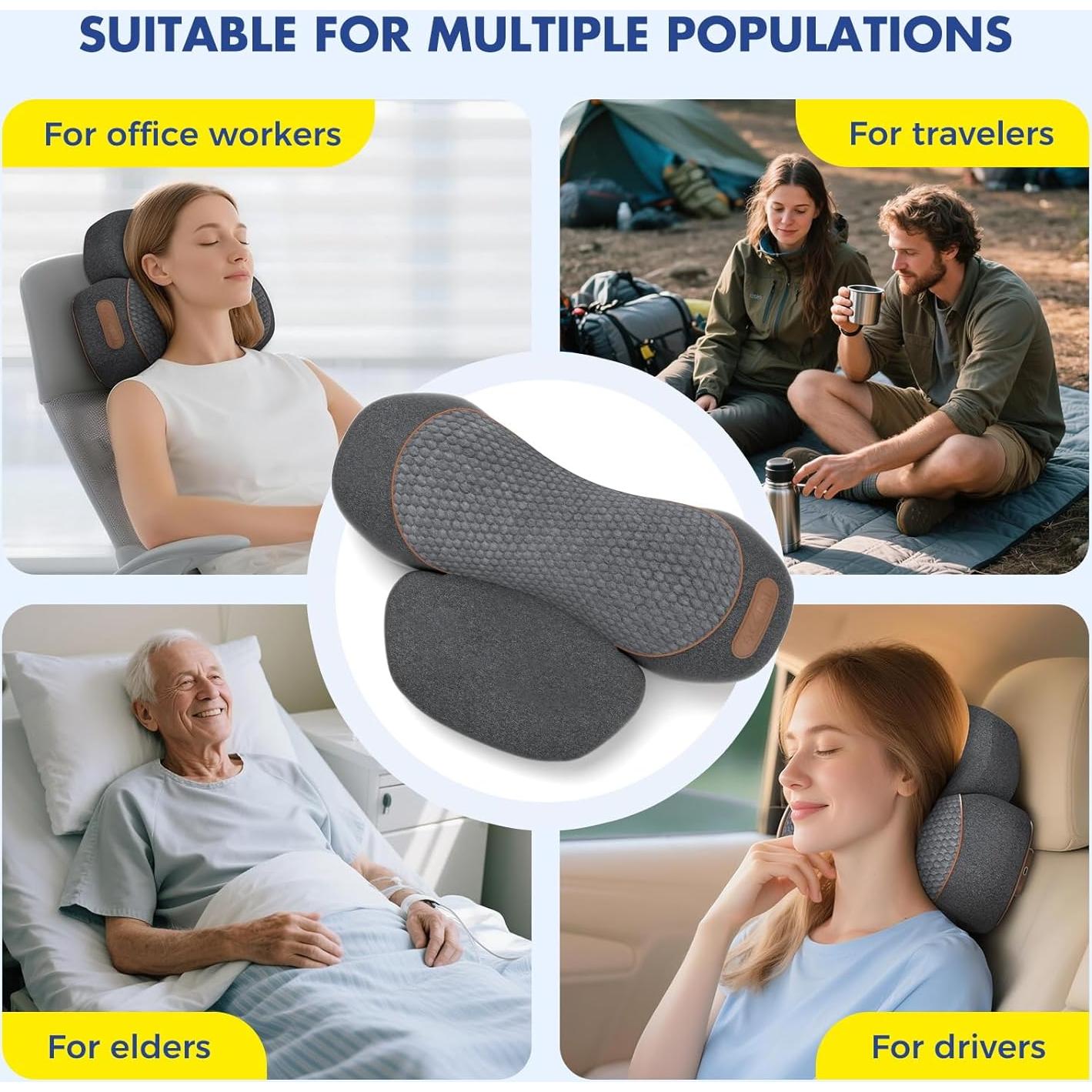 Almohada Masajeadora de Cuello HuixinLine AMZT001 3-en-1