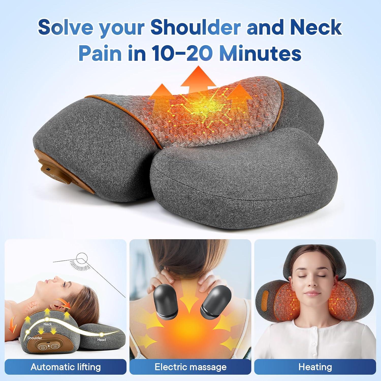 Almohada Masajeador de Cuello KITCADA K2601 con Calor y Vibración