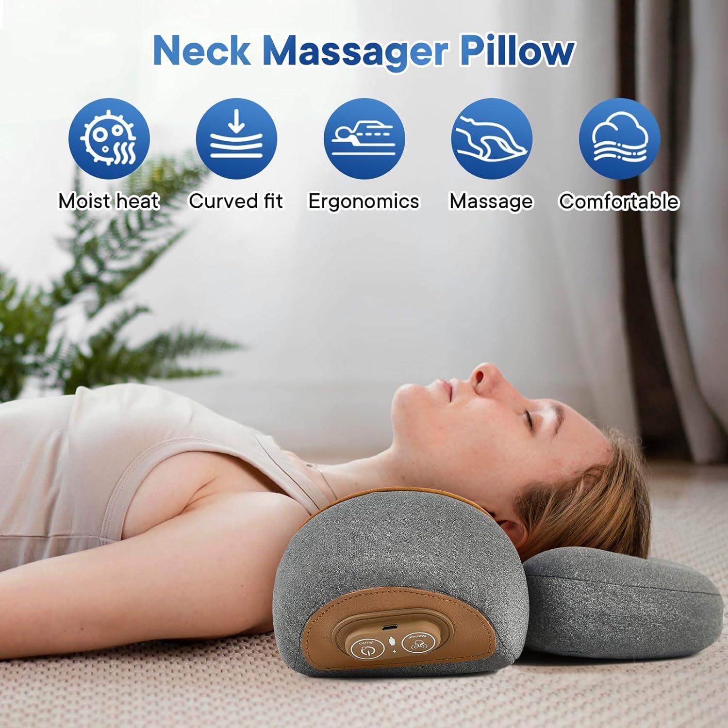 Almohada Masajeador de Cuello KITCADA K2601 con Calor y Vibración