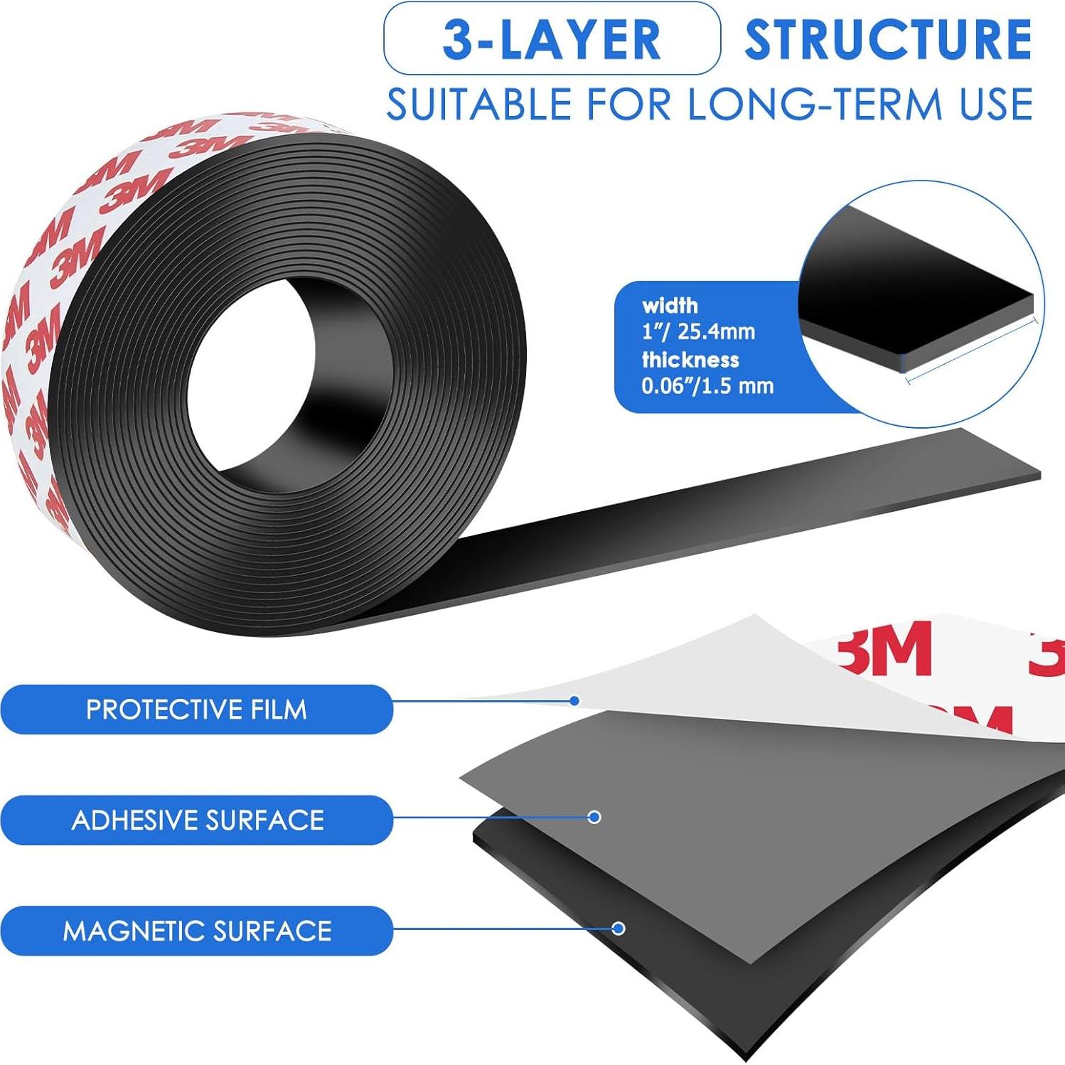 Cinta Magnética Adhesiva DTLHCNCT 2.54cm x 3.05m - DIY