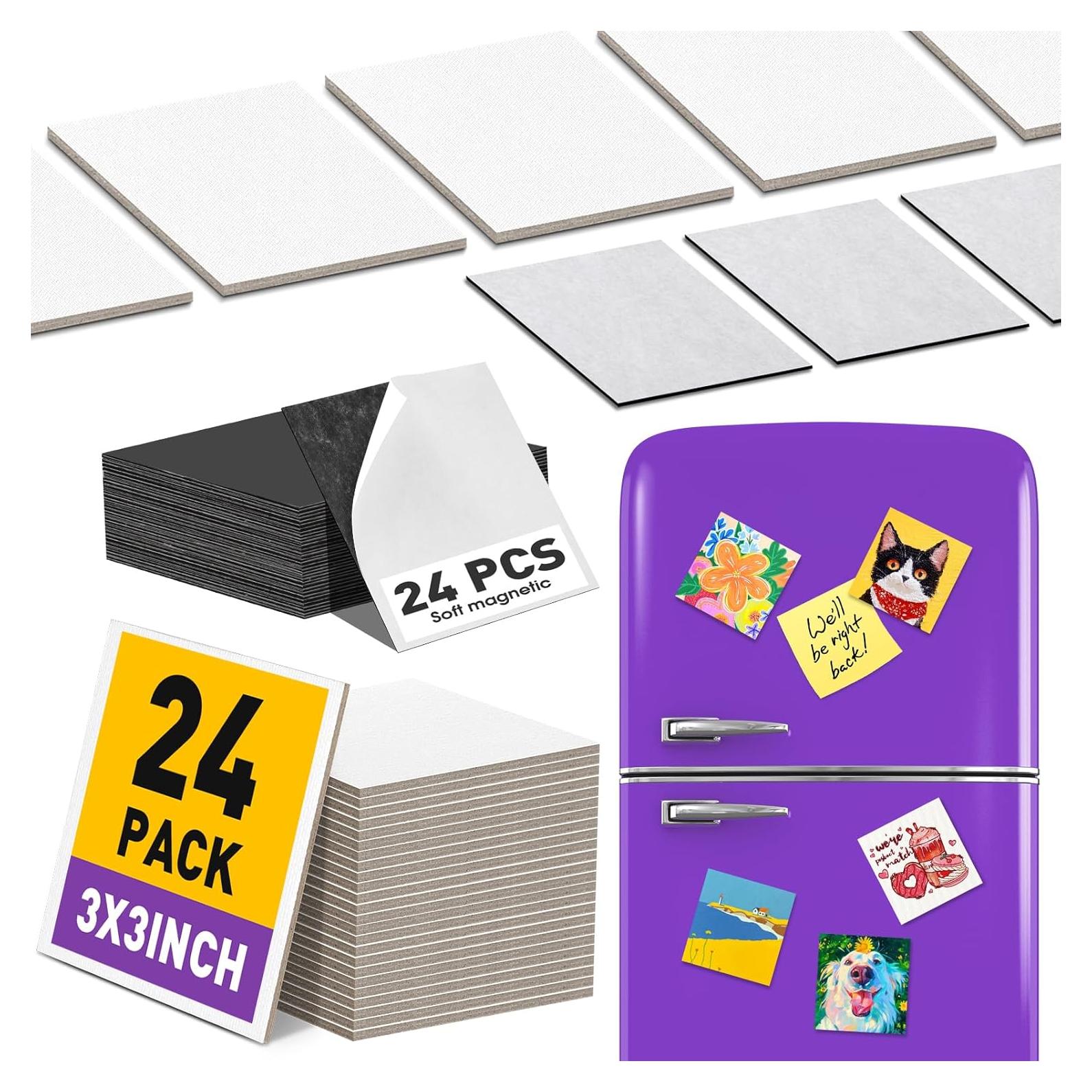 Paquete de 24 Lienzos Magnéticos Mini 7.6x7.6cm ESRICH