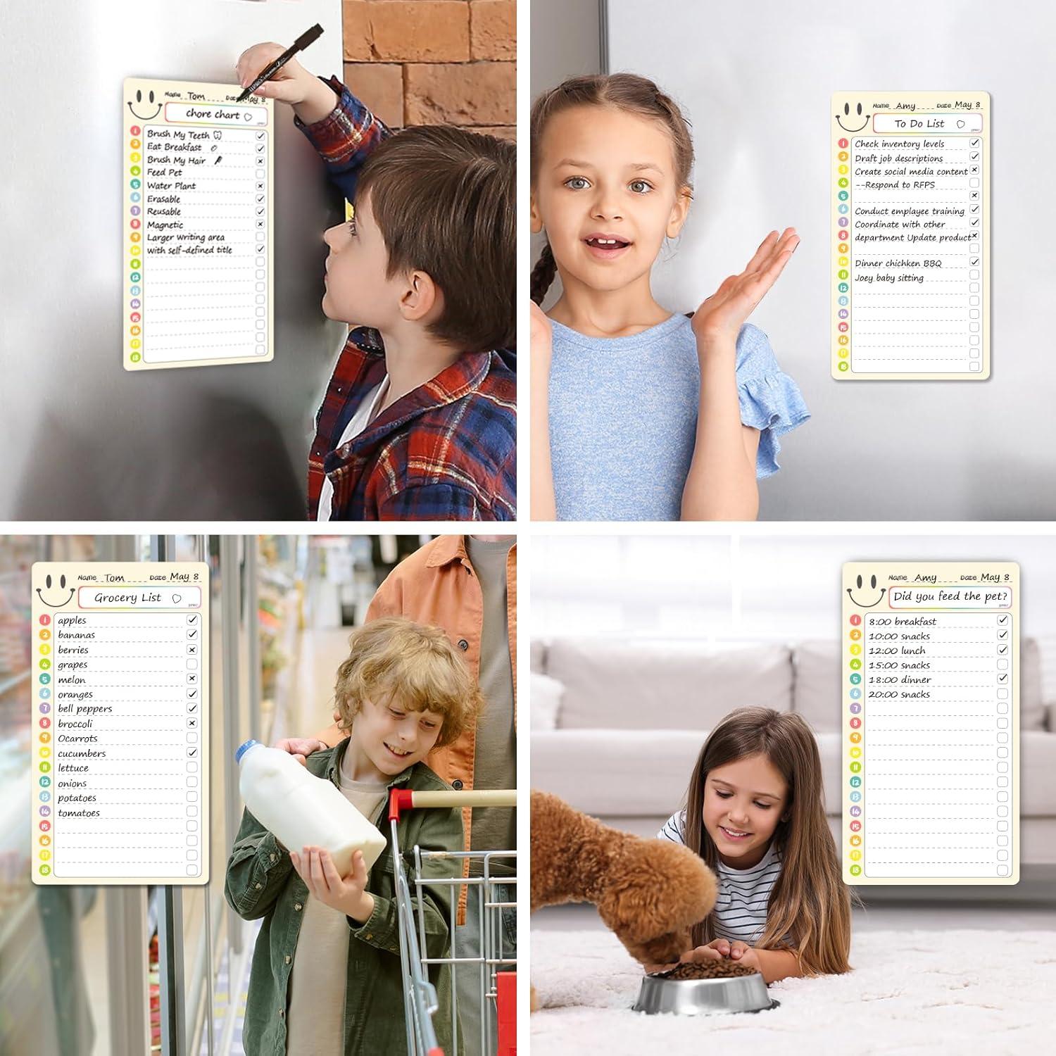 Tableros Magnéticos de Tareas JJPRO Amarillo 2 Piezas 25.4x14 cm