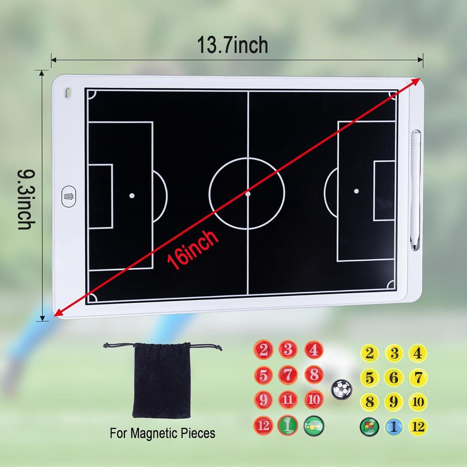 Tablero de Entrenamiento de Fútbol WodGod 16" Magnético LCD