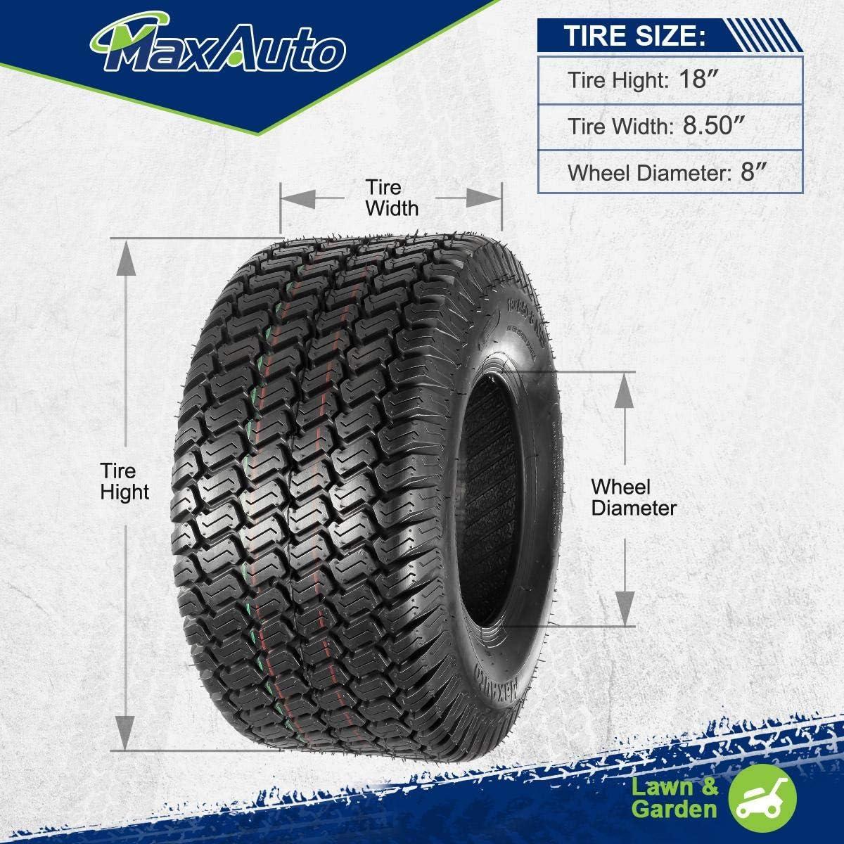Neumáticos MaxAuto 18x8.50-8 Sin Cámara para Cortacésped