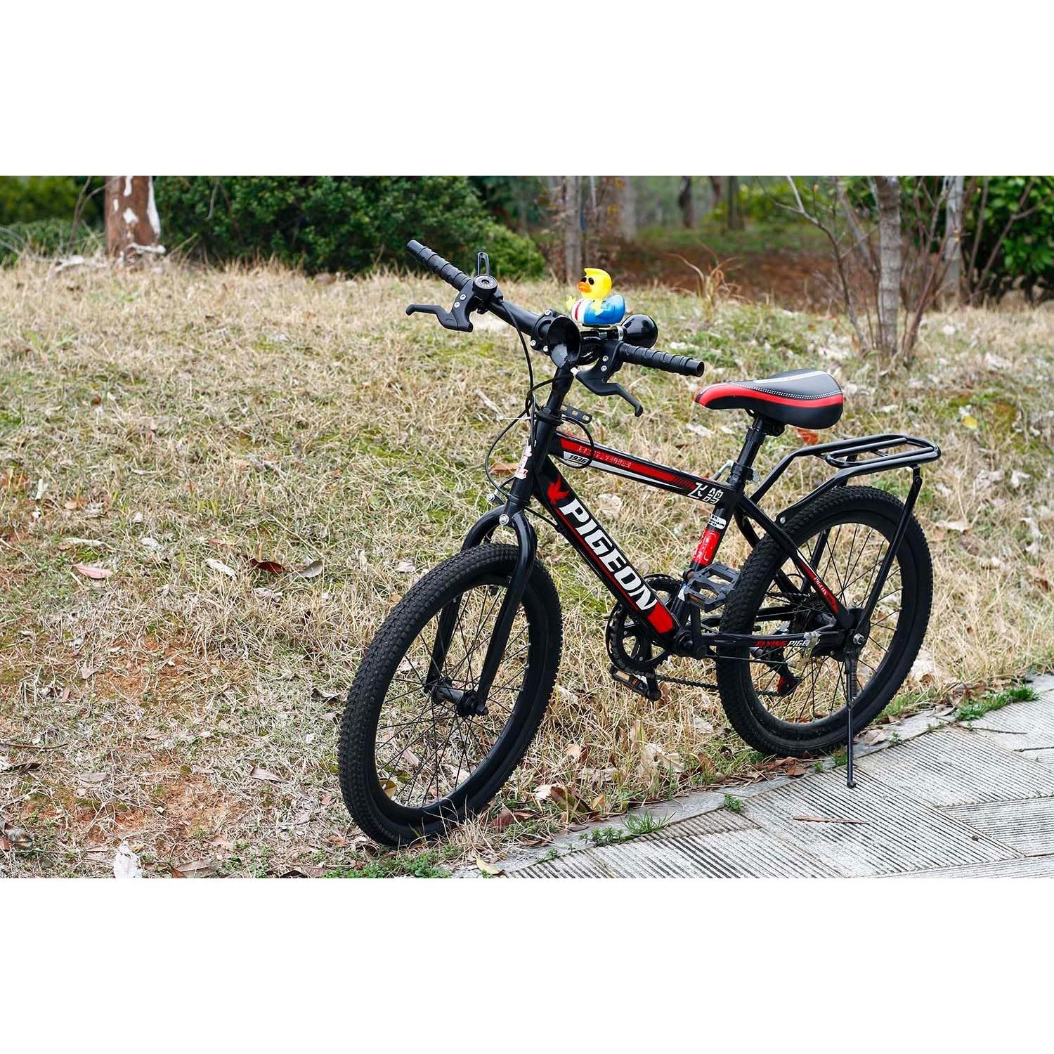 Timbre de bicicleta Lanxitown clásico con pato de goma negro