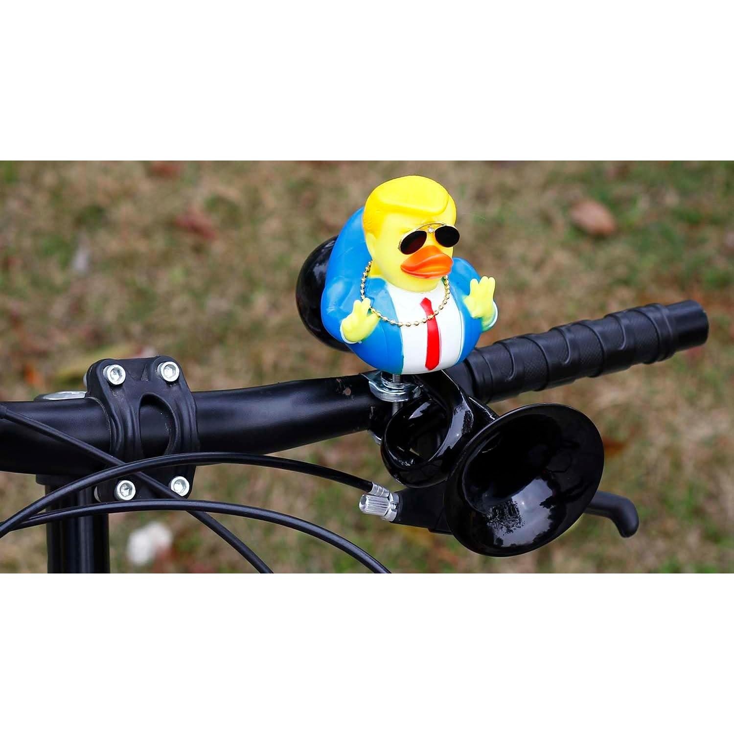 Timbre de bicicleta Lanxitown clásico con pato de goma negro