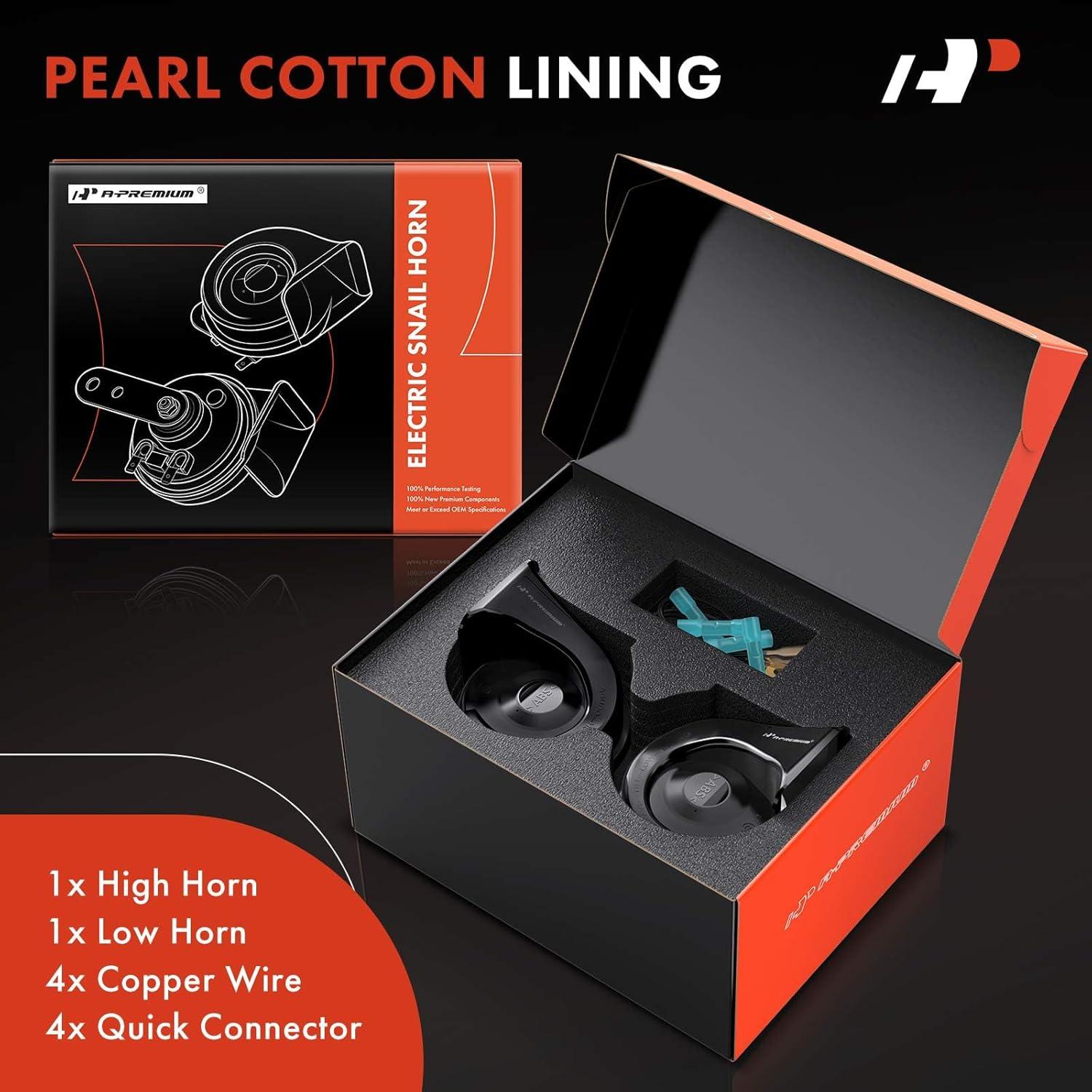 Claxon Eléctrico Doble Cuerno A-Premium 12V 110dB 80mm