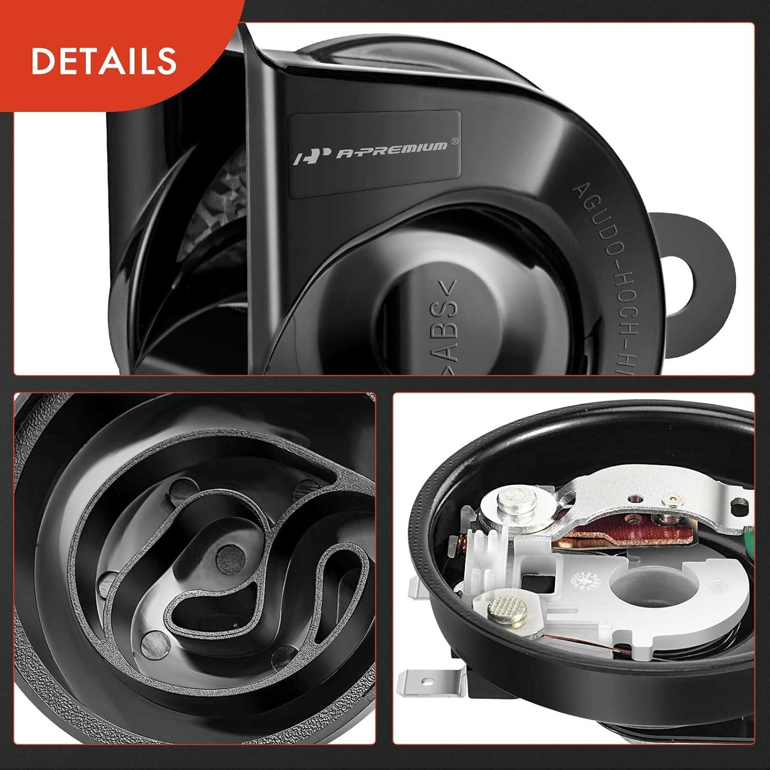 Claxon Eléctrico Doble Cuerno A-Premium 12V 110dB 80mm