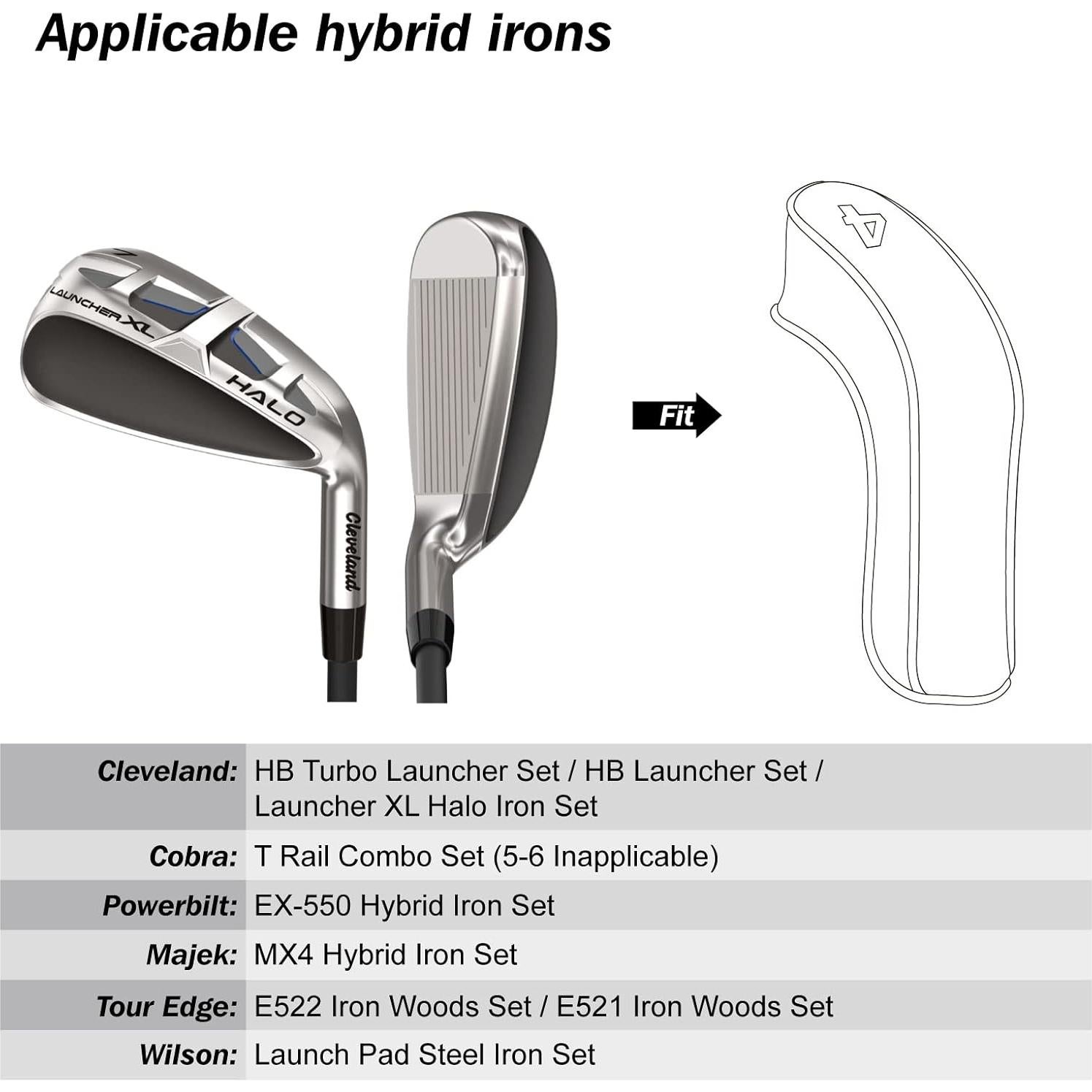 Cubiertas de Cabeza de Hierro Híbrido Big Teeth 9 Pzs