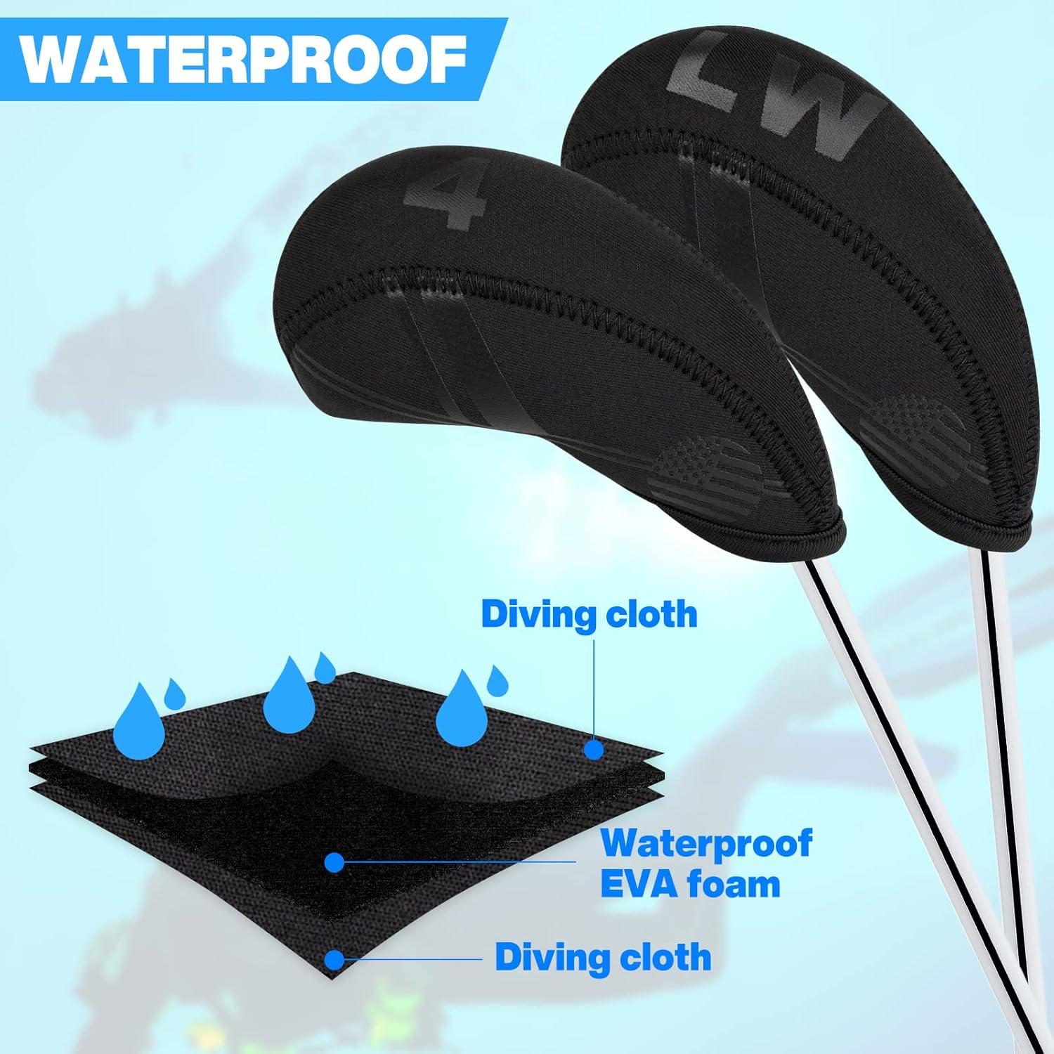 Cubre Hierro de Golf BIG TEETH 10 Piezas Neopreno Negro