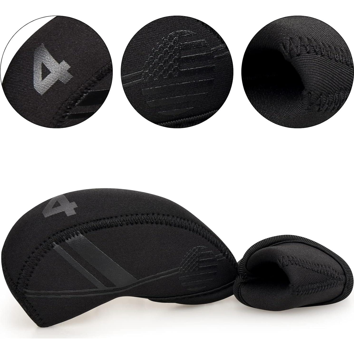 Cubre Hierro de Golf BIG TEETH 10 Piezas Neopreno Negro