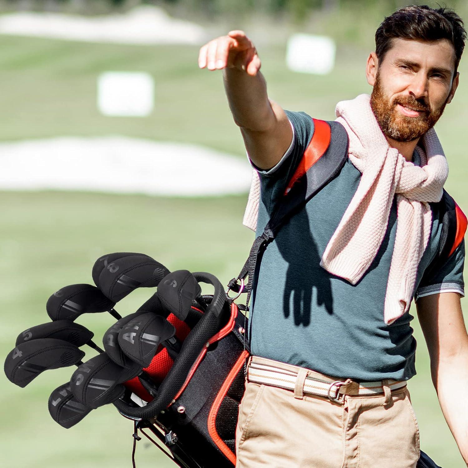 Cubre Hierro de Golf BIG TEETH 10 Piezas Neopreno Negro