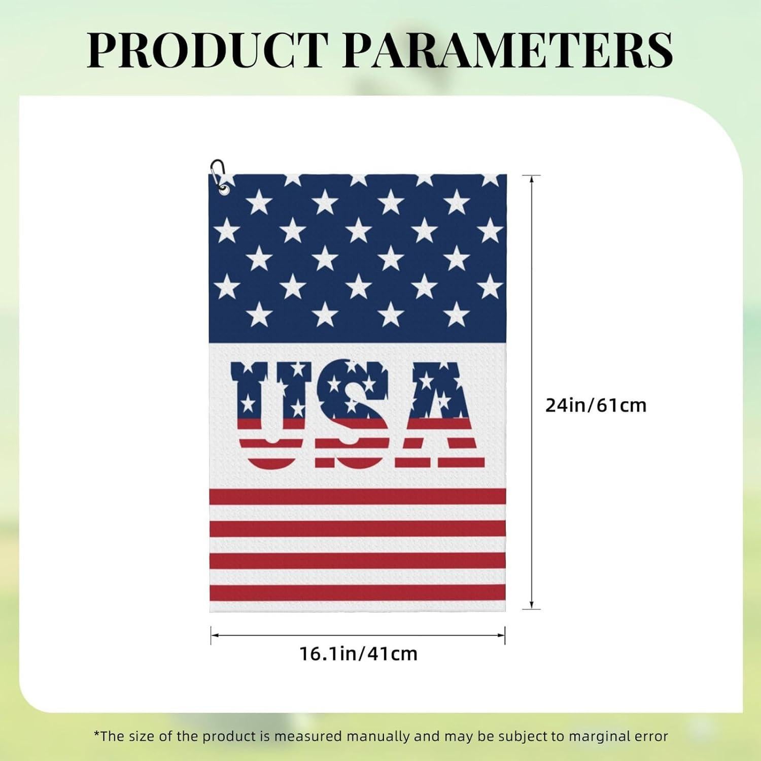 Toalla de Golf Microfibra REVENEVER 61x41 cm Bandera USA