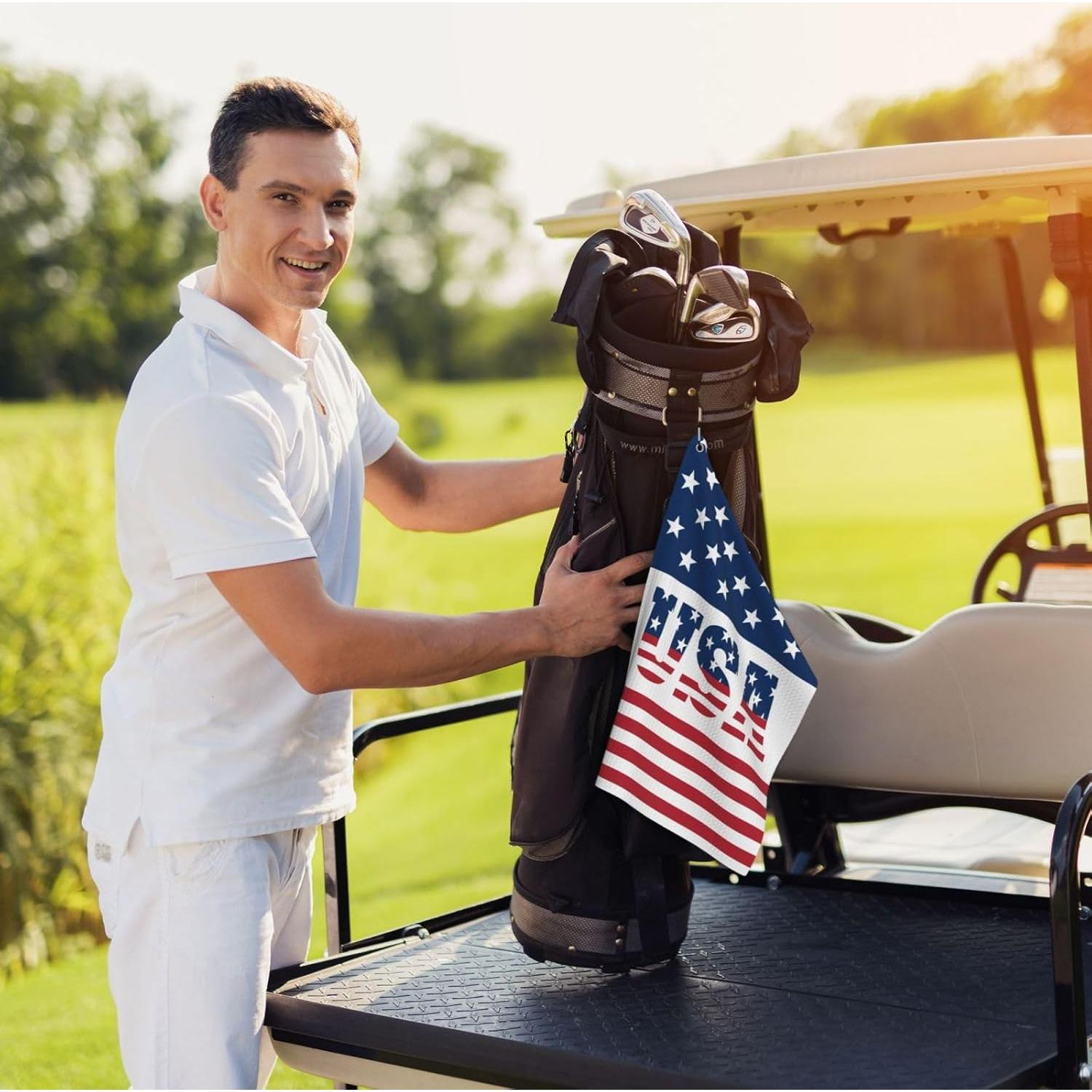 Toalla de Golf Microfibra REVENEVER 61x41 cm Bandera USA