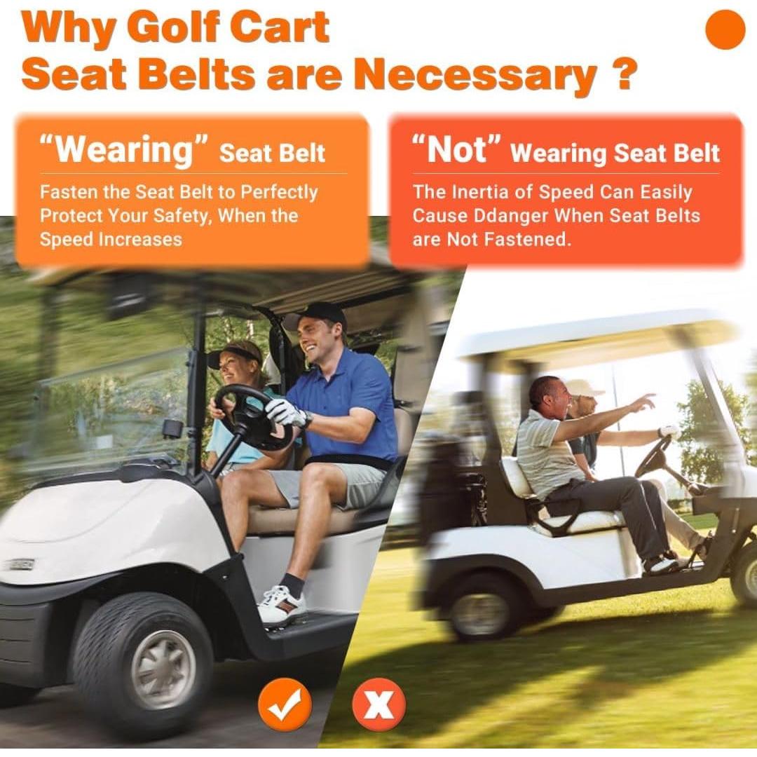 Cinturones de Seguridad Retráctiles CLUBRALLY para Carritos de Golf