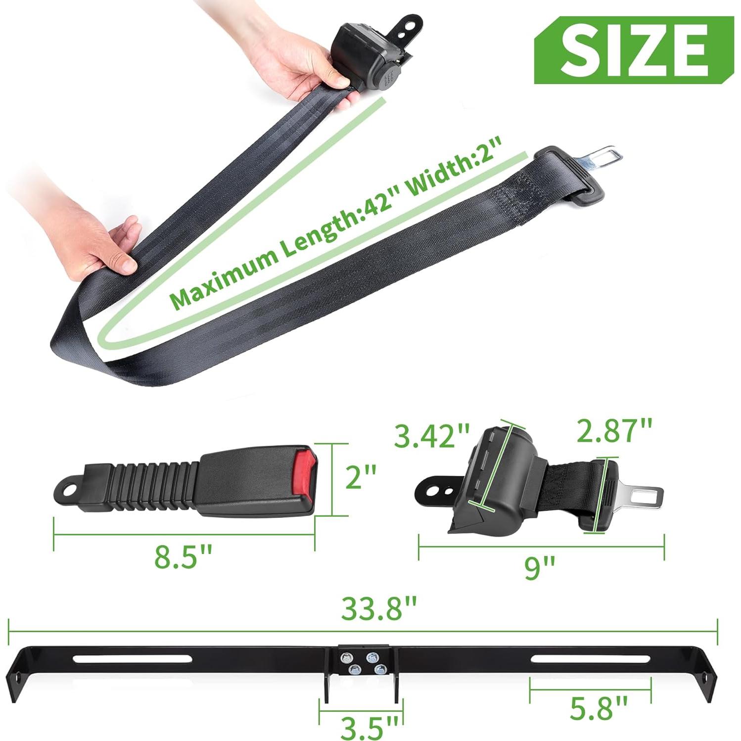 Kit de Cinturones de Seguridad 10L0L para Carro de Golf 4 Pasajeros