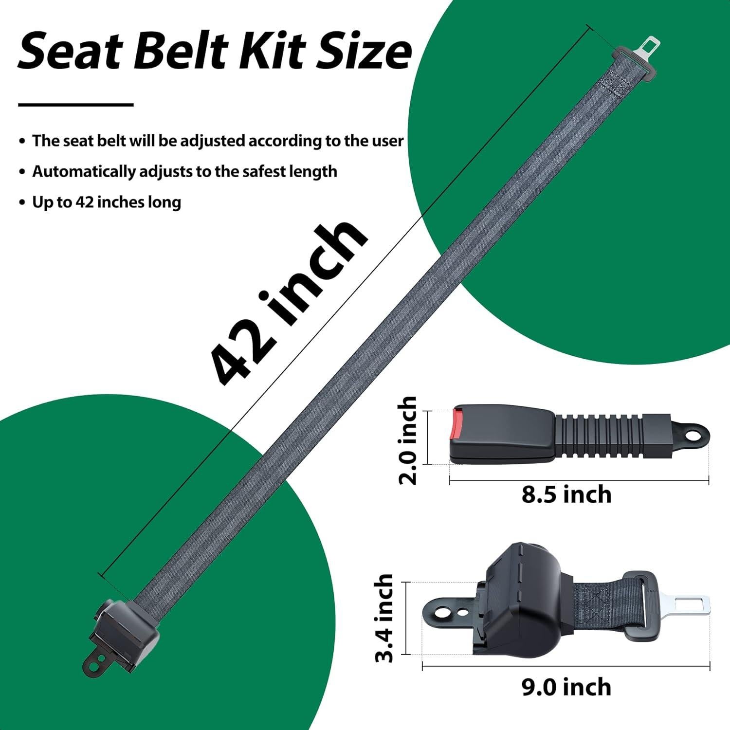Kit de Cinturones de Seguridad Universal 9.99WORLD MALL 106.68 cm