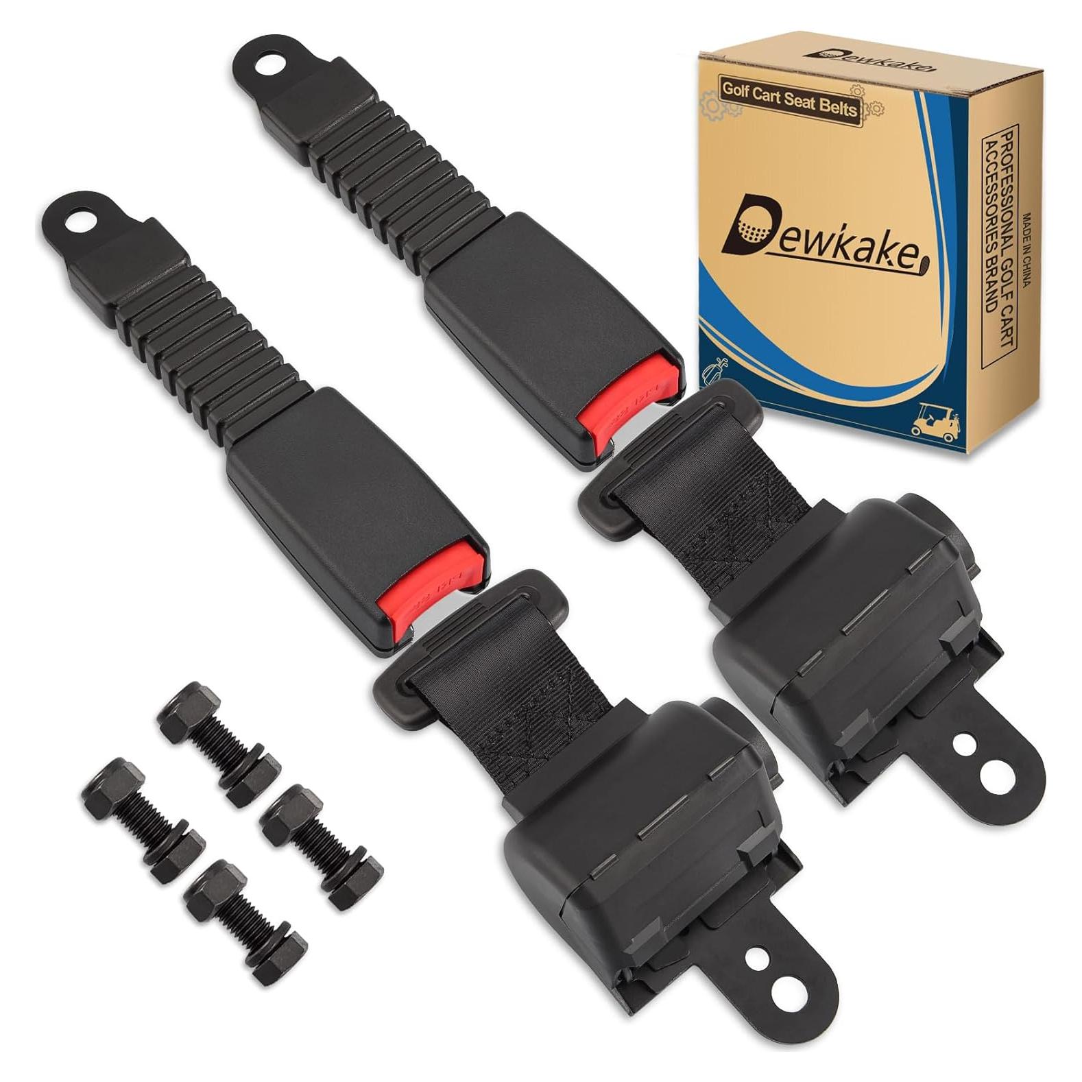 Kit de Cinturones de Seguridad Retráctiles Dewkake para Carritos de Golf