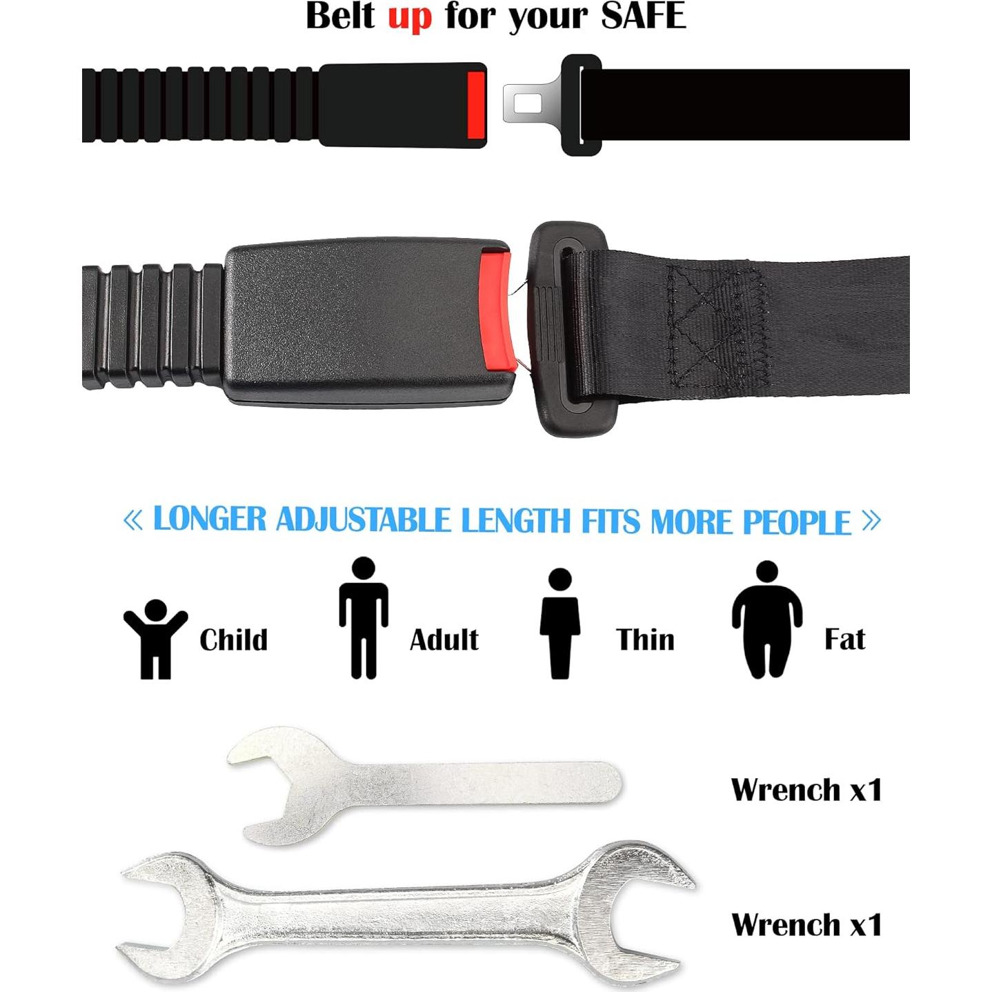 Kit de Cinturones de Seguridad Retráctiles Dewkake para Carritos de Golf