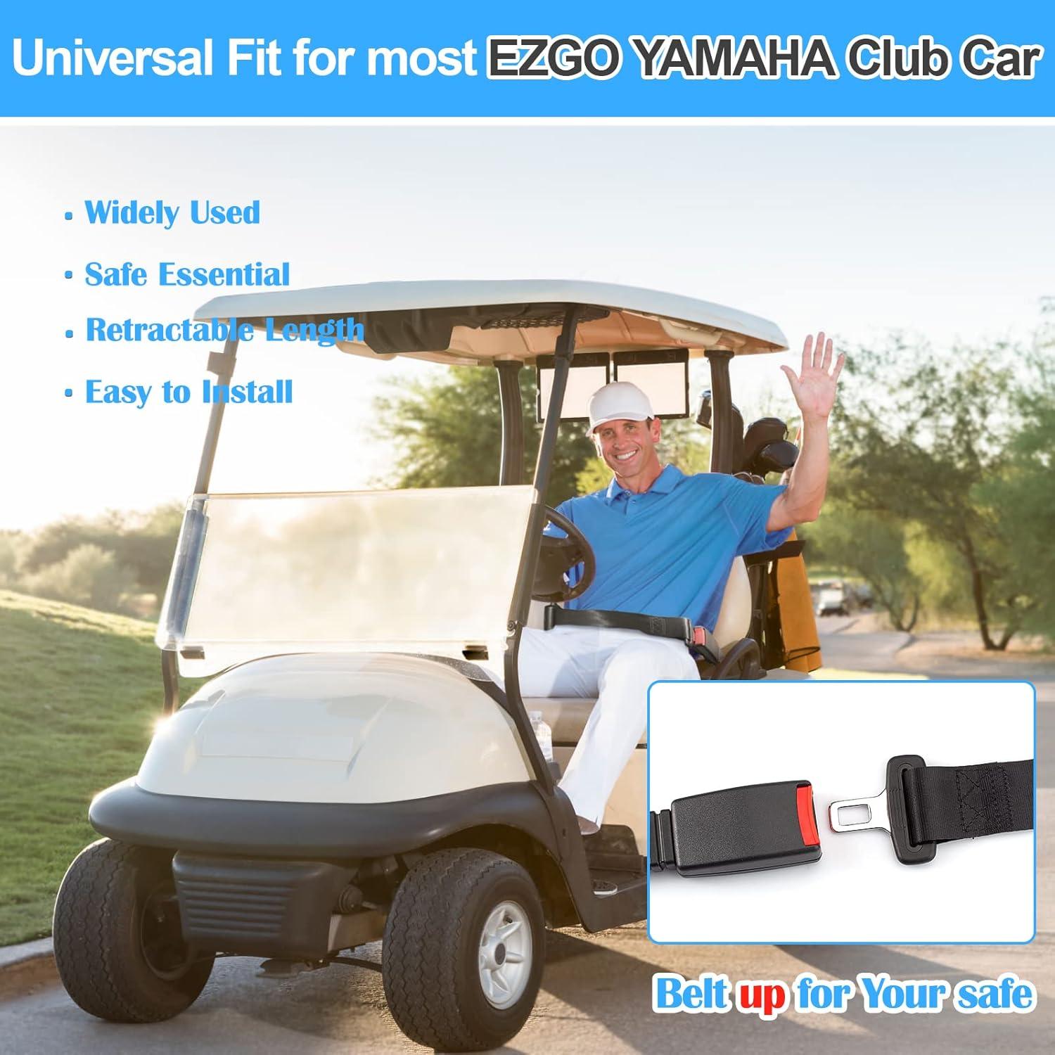 Kit de Cinturones de Seguridad Retráctiles Dewkake para Carritos de Golf