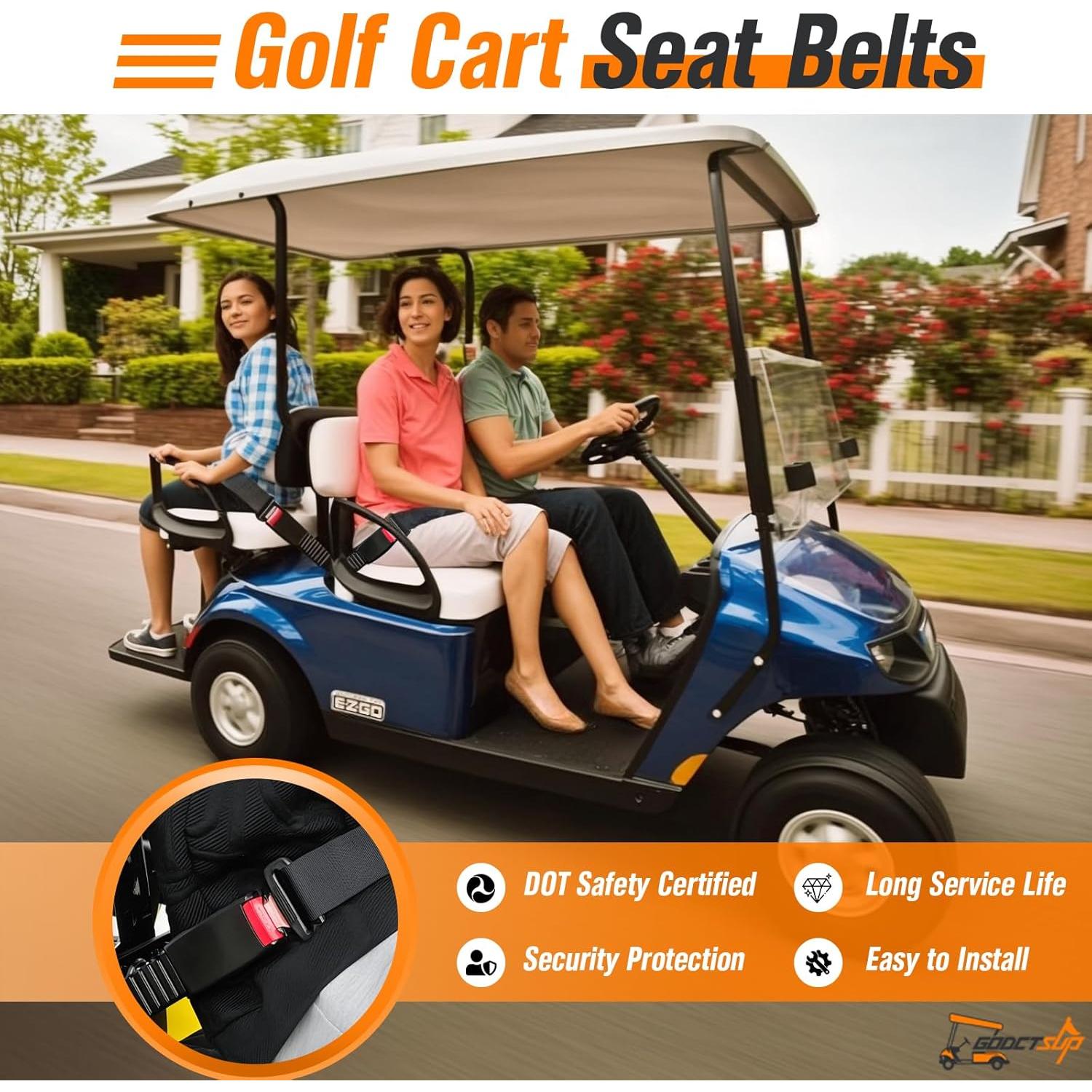 Kit de 4 Cinturones de Seguridad Retráctiles GODCTSUP 106.68 cm