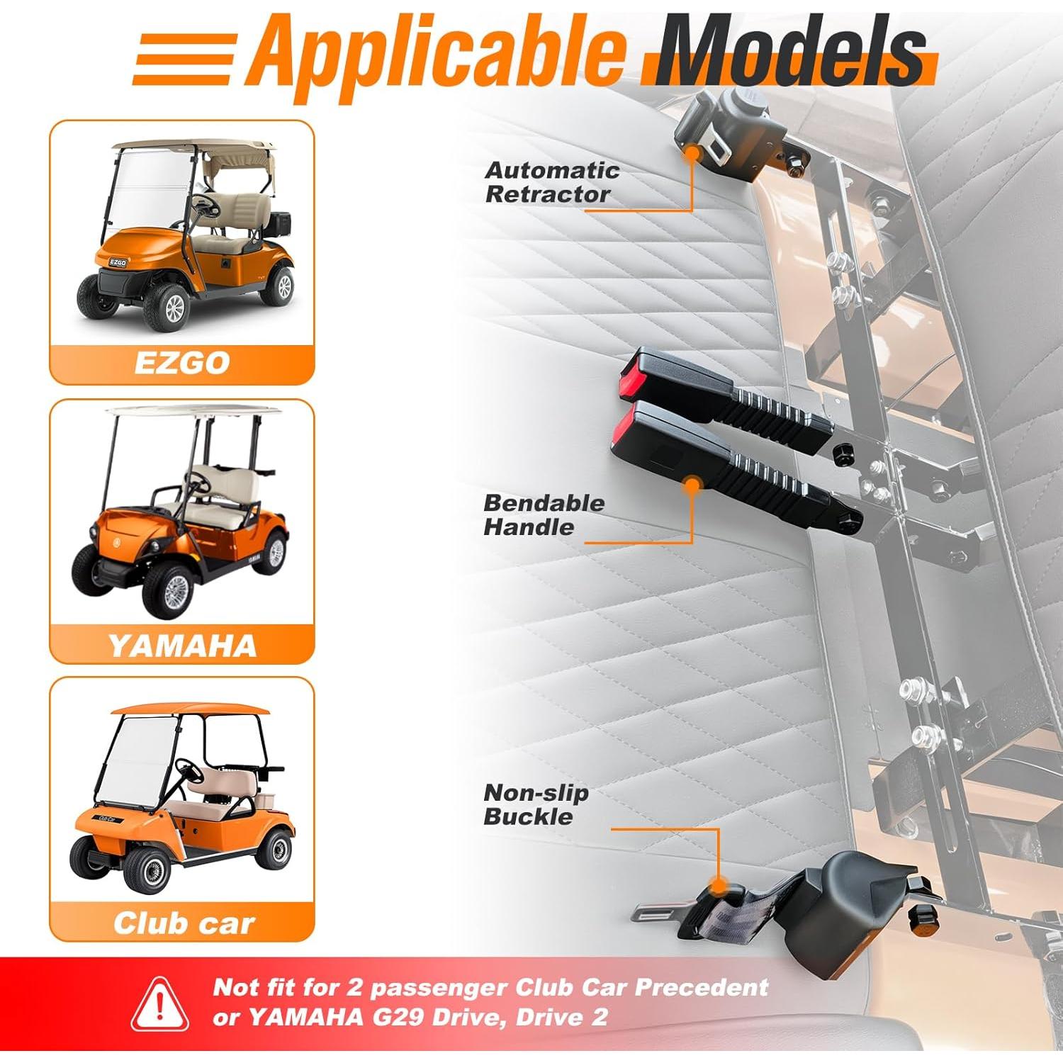 Kit de 4 Cinturones de Seguridad Retráctiles GODCTSUP 106.68 cm