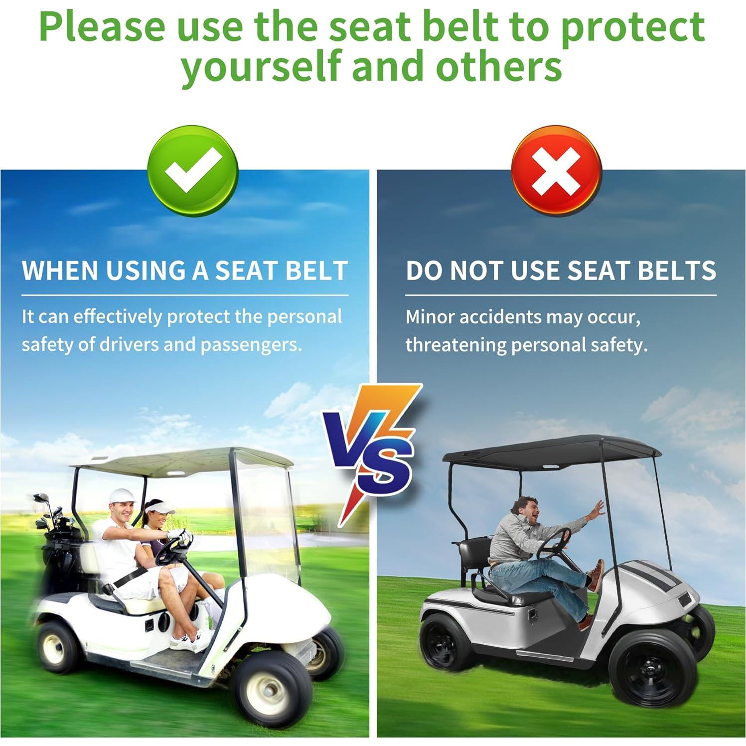 Kit de Cinturones de Seguridad Retráctiles 10L0L para Carritos de Golf