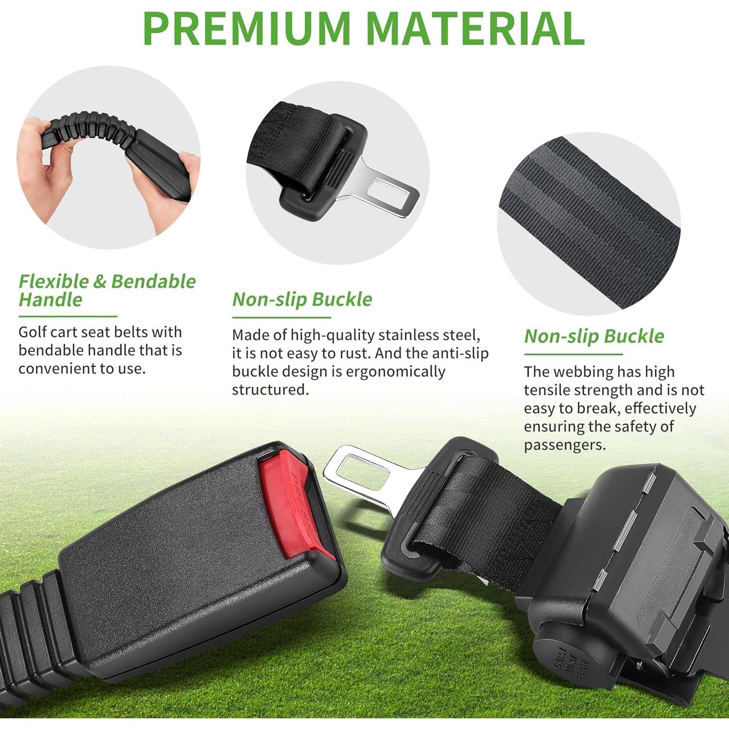 Kit de Cinturones de Seguridad Retráctiles 10L0L para Carritos de Golf